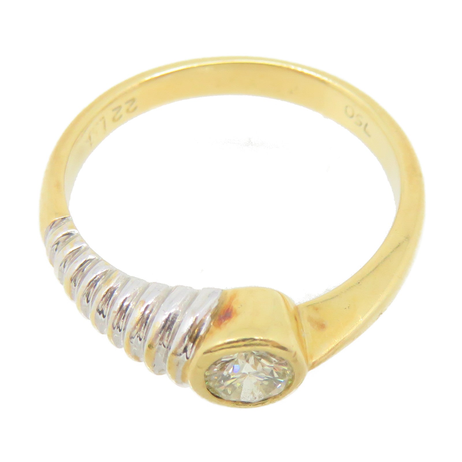 JEWELRY 18K Gold/0.22ct Diamond Ring US#5