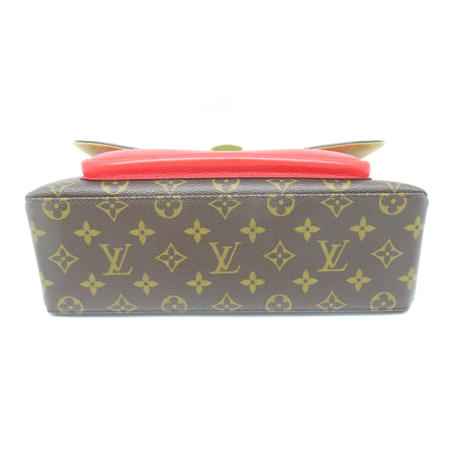 LOUIS VUITTON Monogram Marignan金扣手挽肩背两用袋啡色/红色