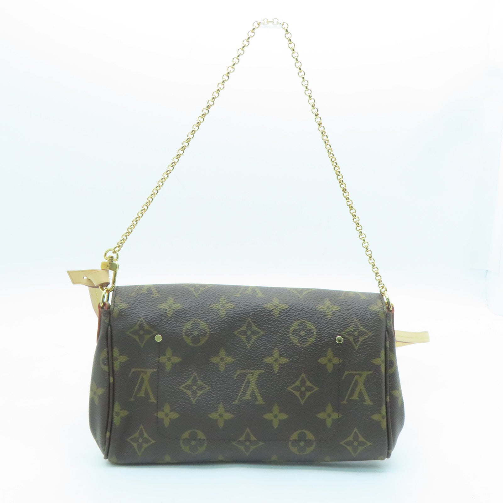 LOUIS VUITTON Monogram Favorite PM金扣肩背袋啡色