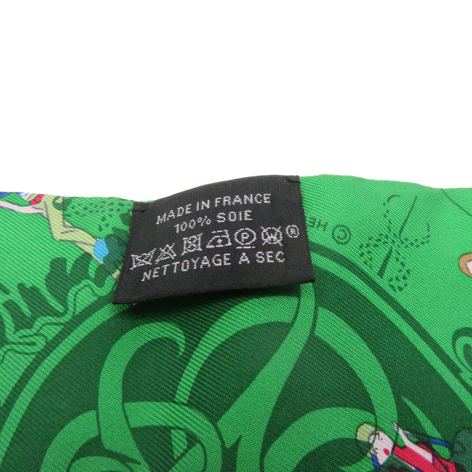 HERMES 【激減優惠】絲質Twilly Scarf絲巾綠色/彩色