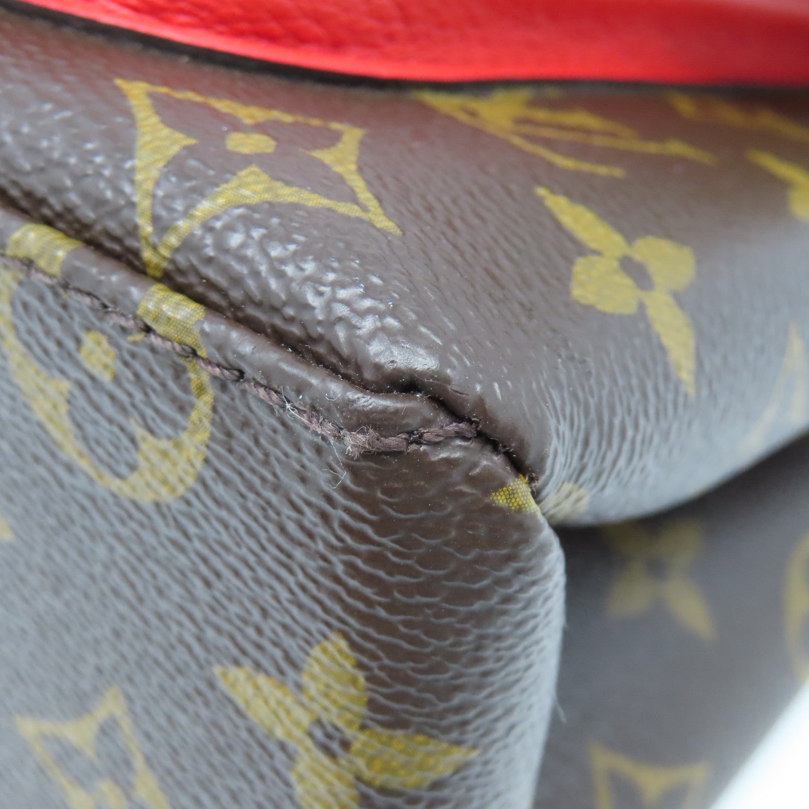 LOUIS VUITTON Monogram Marignan金扣手挽肩背两用袋啡色/红色