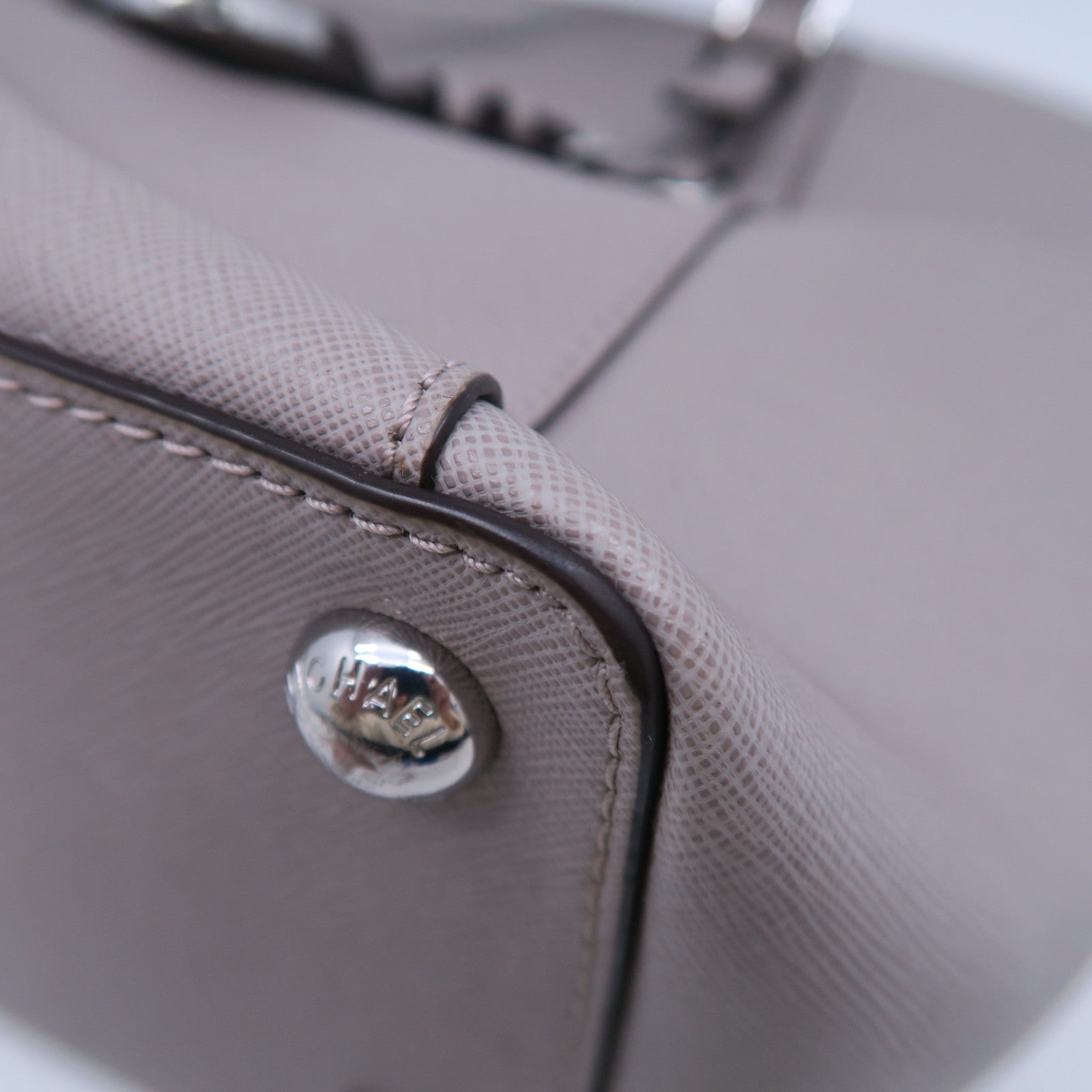Michael Kors 牛皮皮革Shoulder Bag銀扣肩背袋灰色