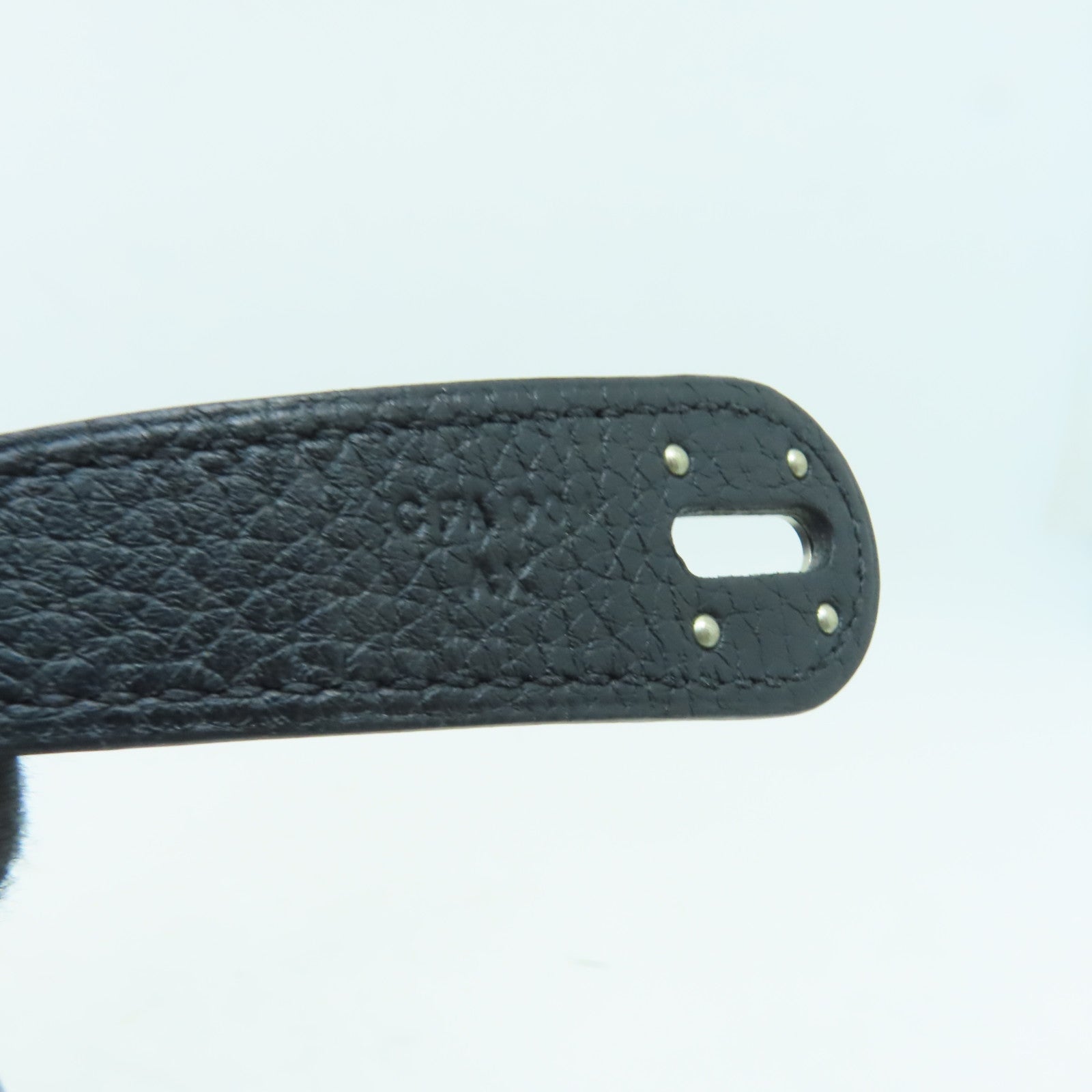 HERMES Clemence皮革Lindy 30銀扣手挽肩背兩用袋黒色