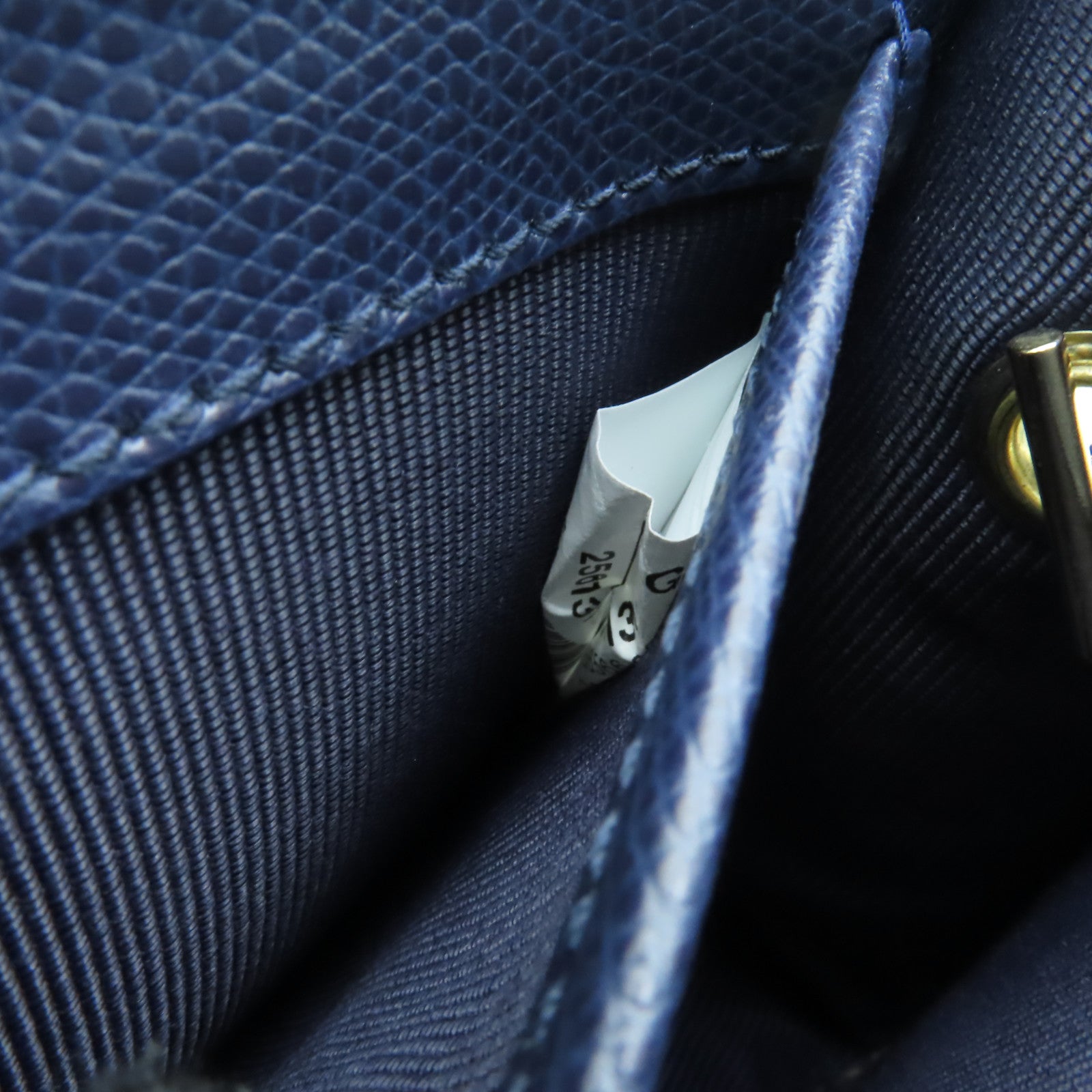 Furla 牛皮皮革Chain Shoulder金扣鏈帶肩背袋深藍色