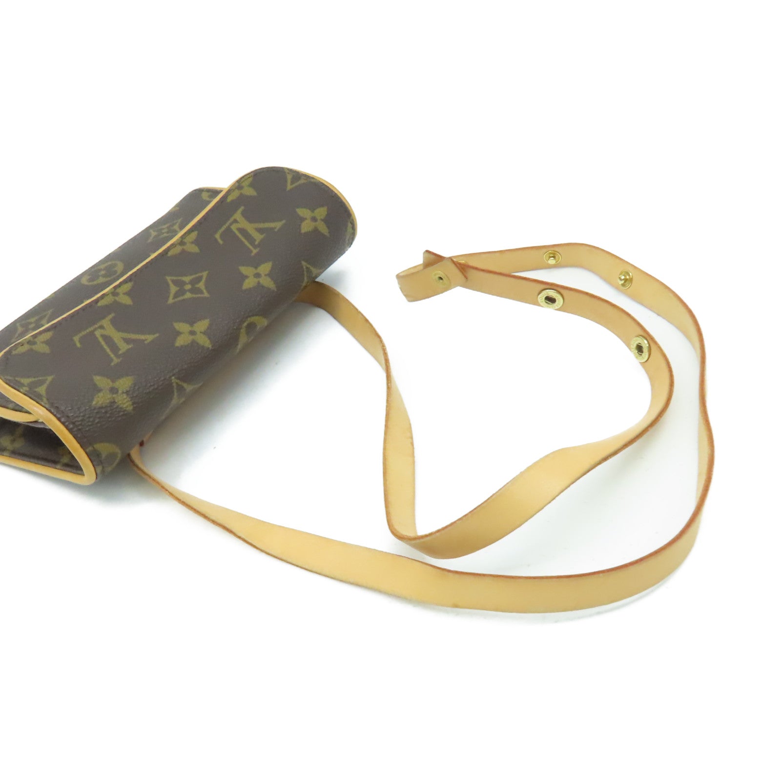 LOUIS VUITTON Monogram Pochette Florentine Waist Bag金扣腰包啡色
