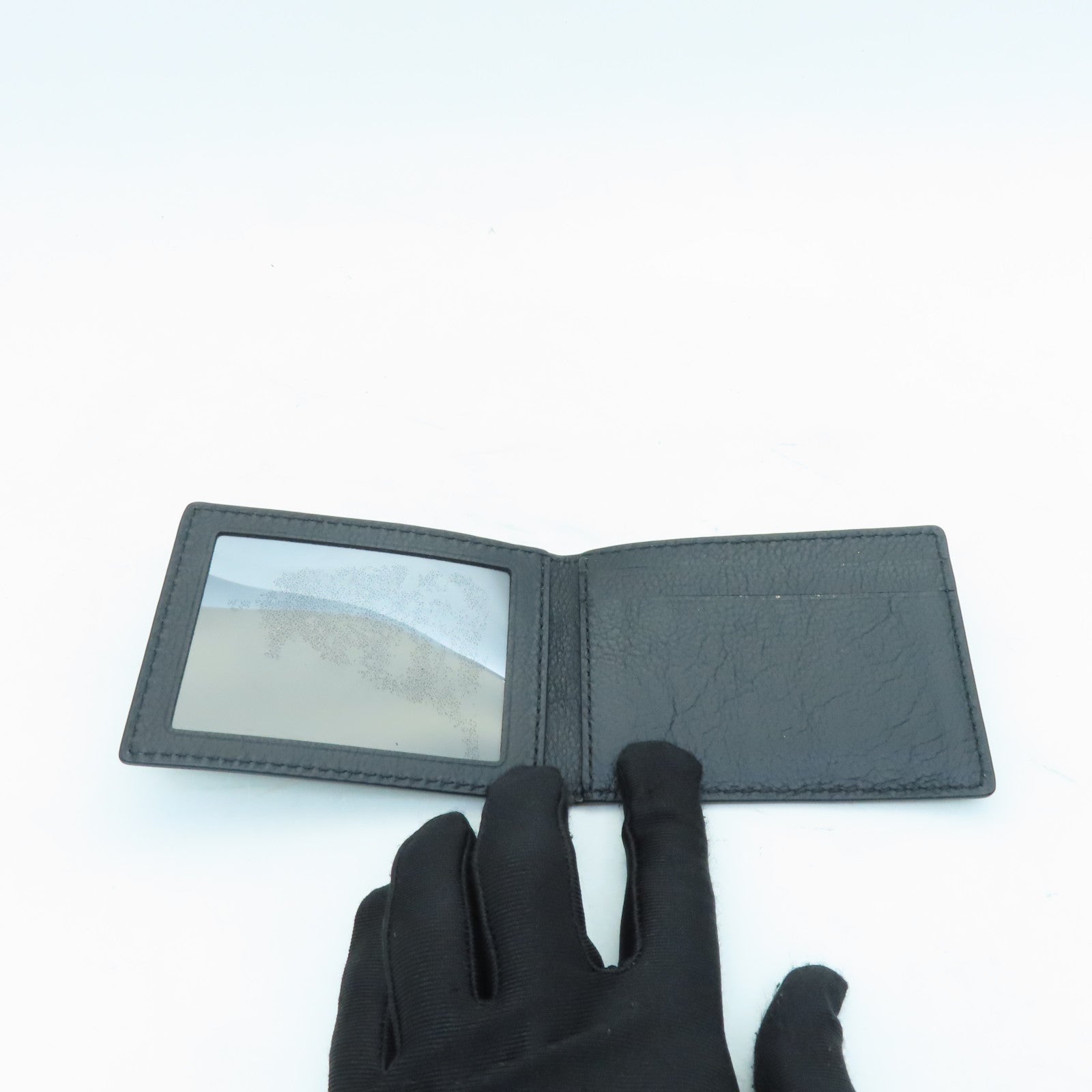 COACH Cowhide Leather Wallet Black