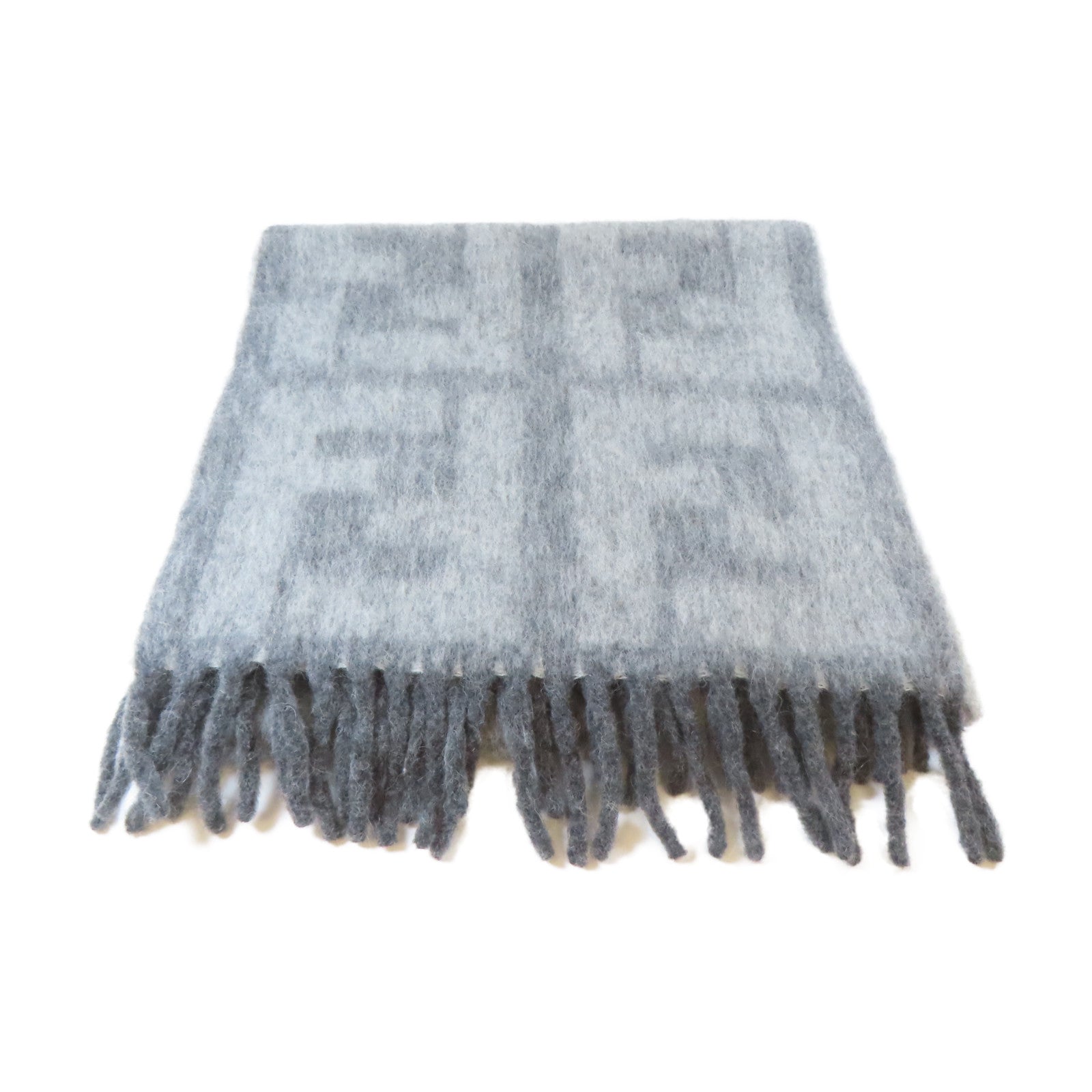 FENDI 羊駝毛Scarf 45x120cm項巾灰色