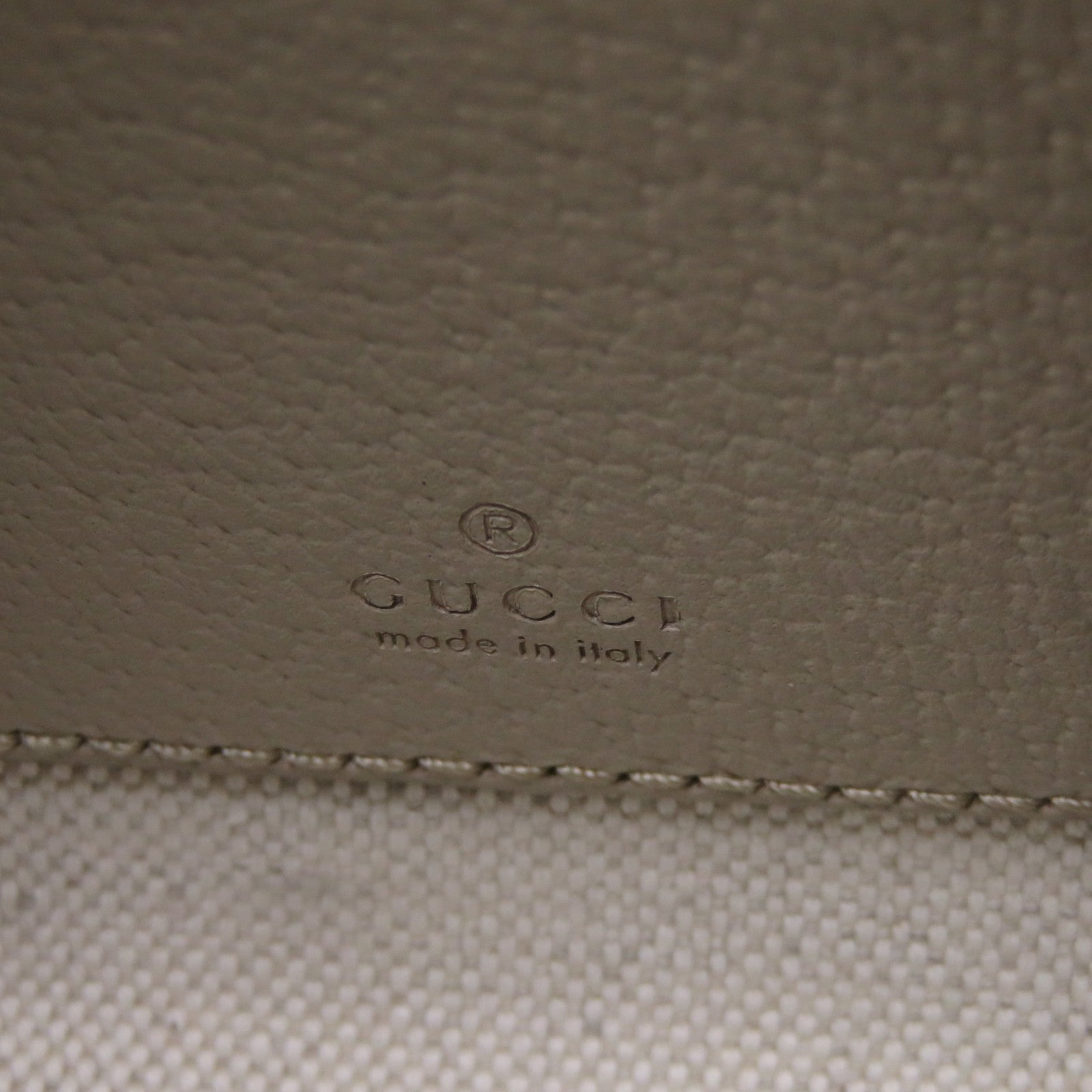 GUCCI GG帆布2 Way Shoulder Bag金扣手挽肩背兩用袋米色