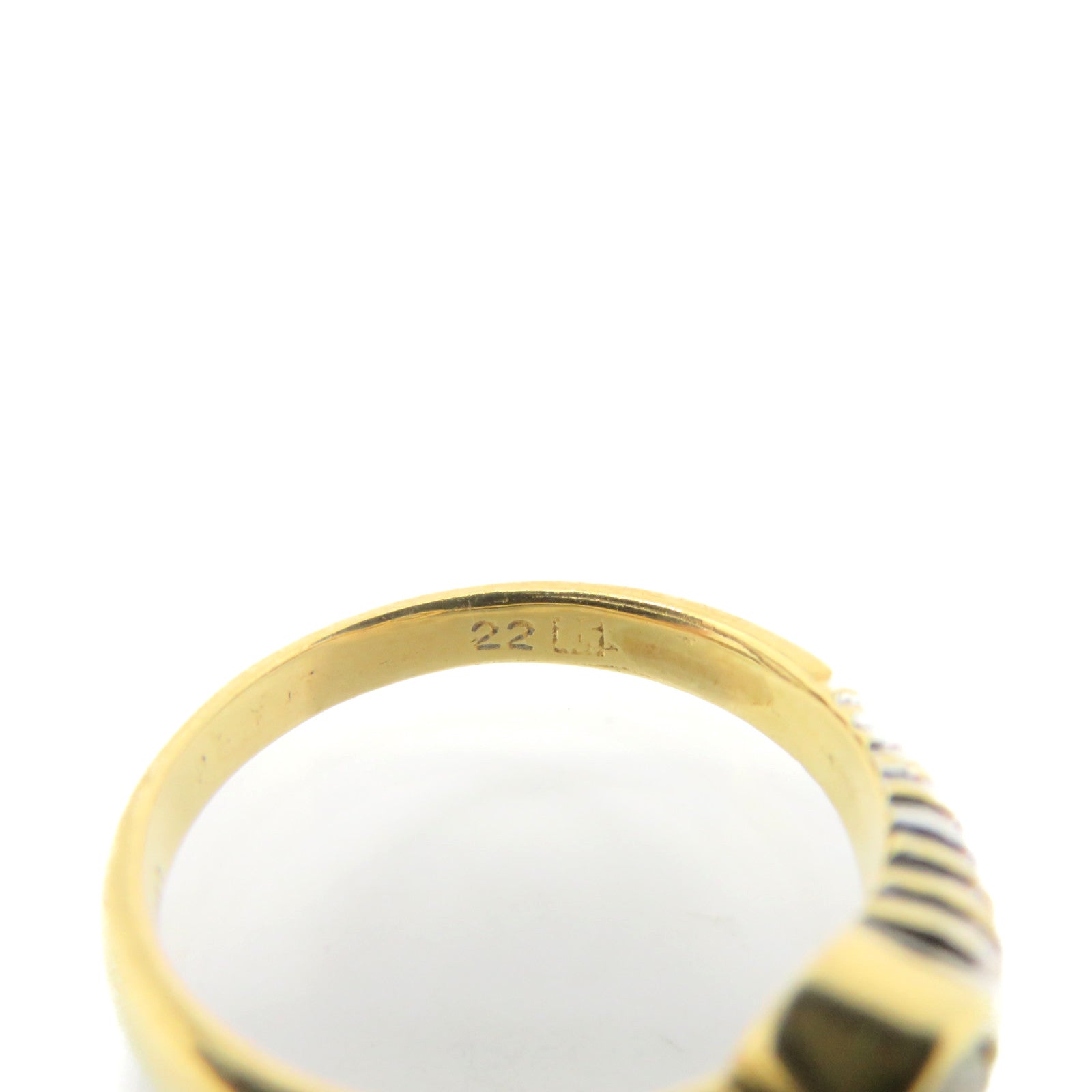 JEWELRY 18K Gold/0.22ct Diamond Ring US#5