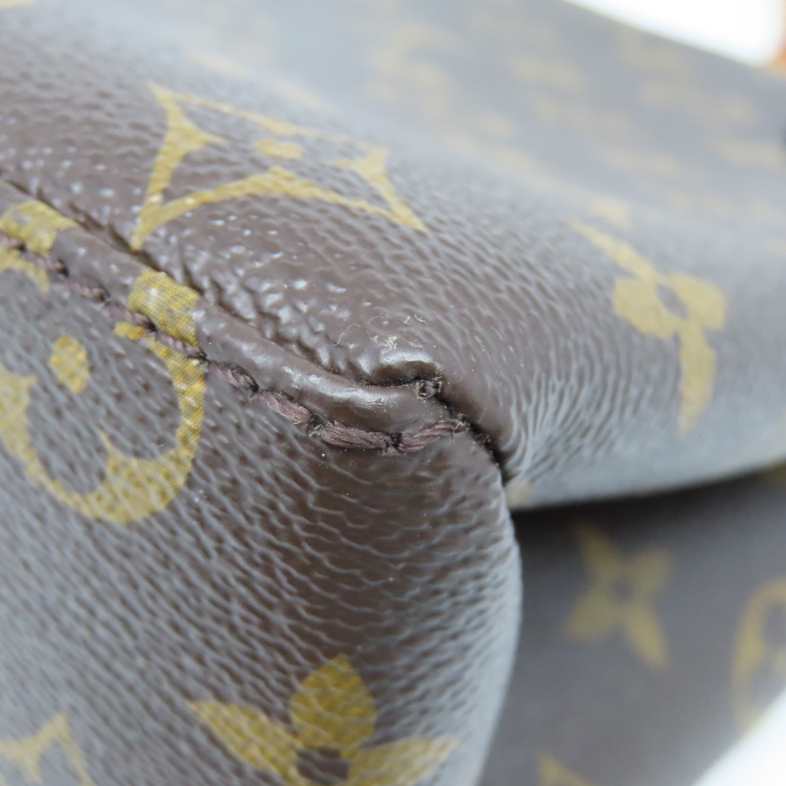 LOUIS VUITTON Monogram Marignan金扣手挽肩背两用袋啡色/红色