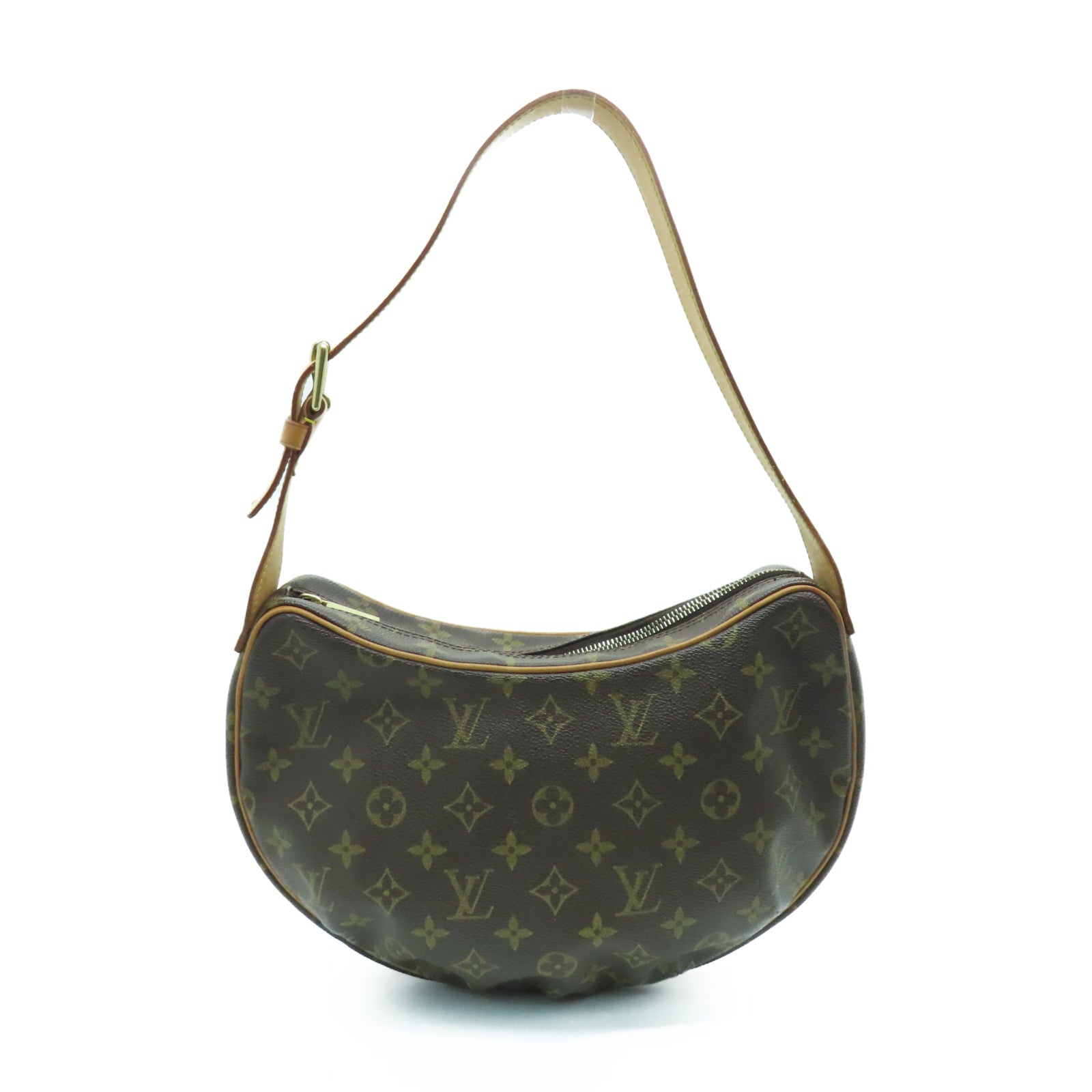 LOUIS VUITTON Monogram Pochette Crossant手挽袋/肩背袋啡色