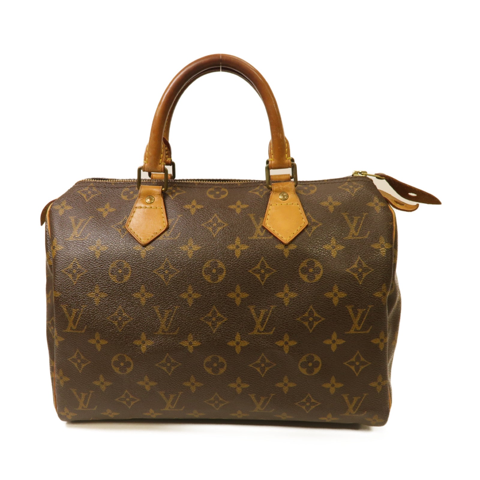 LOUIS VUITTON Monogram Speedy 30金扣手挽袋棕色