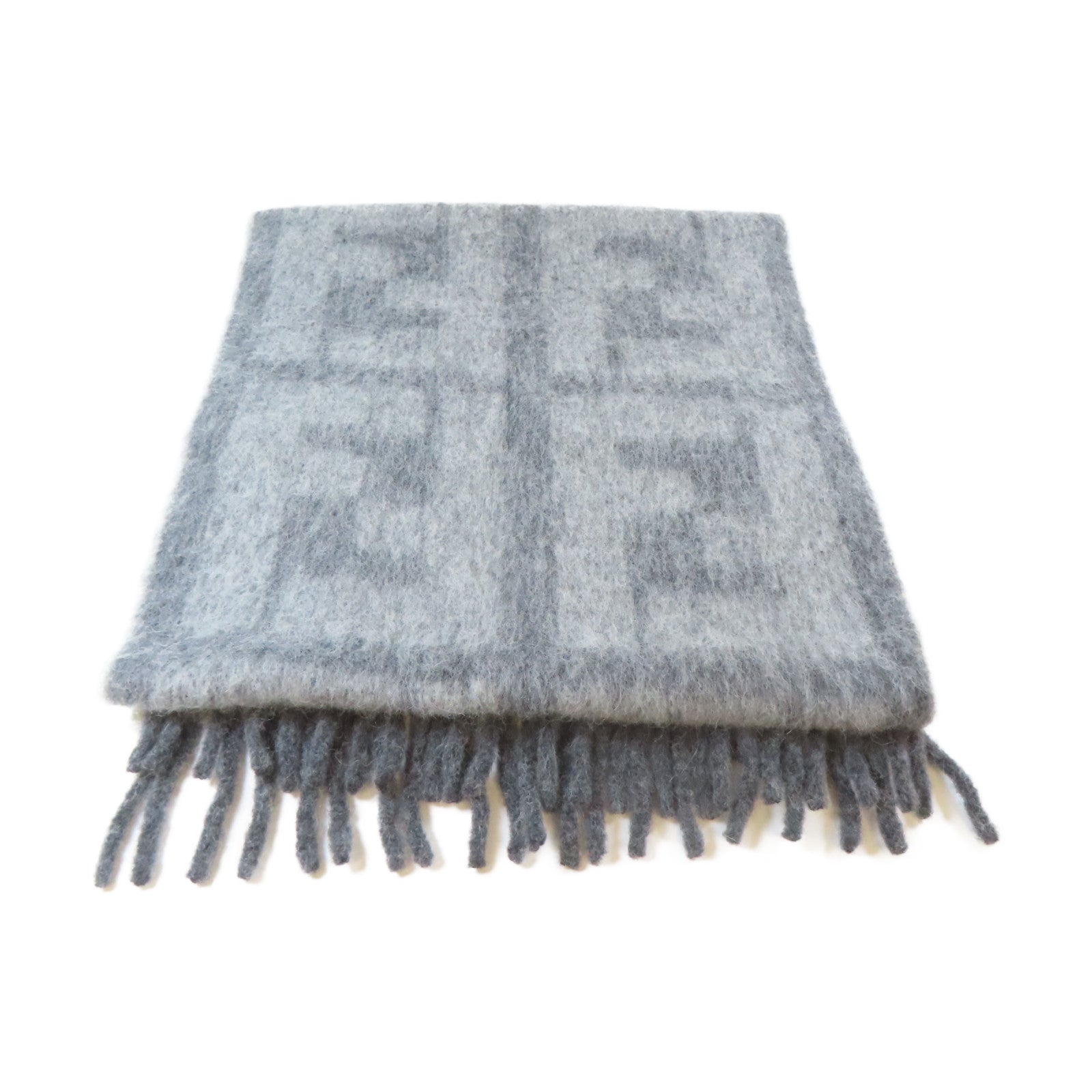 FENDI 羊駝毛Scarf 45x120cm項巾灰色