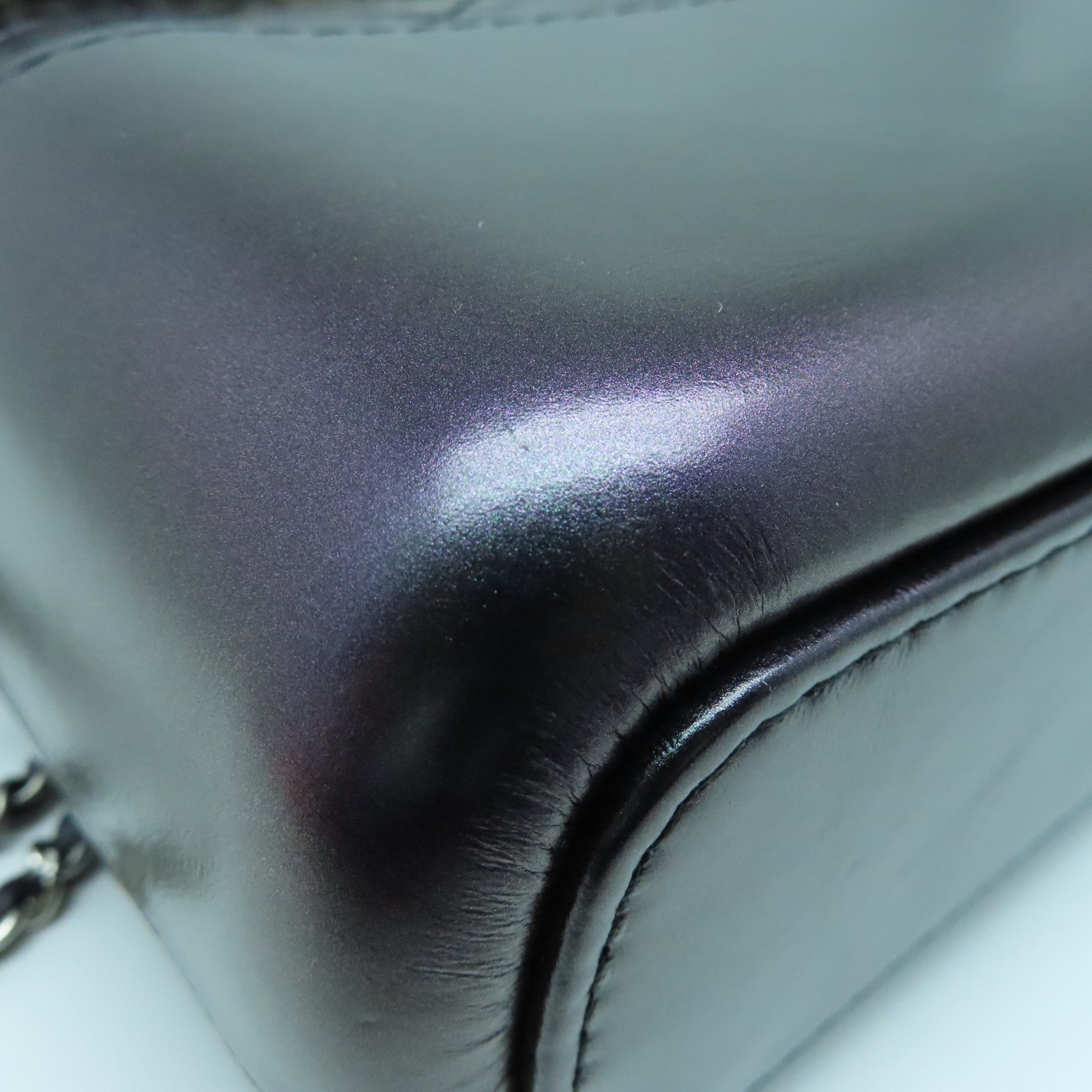 CHANEL rhombic cowhide leather Gabrielle Bag gold buckle shoulder bag purple