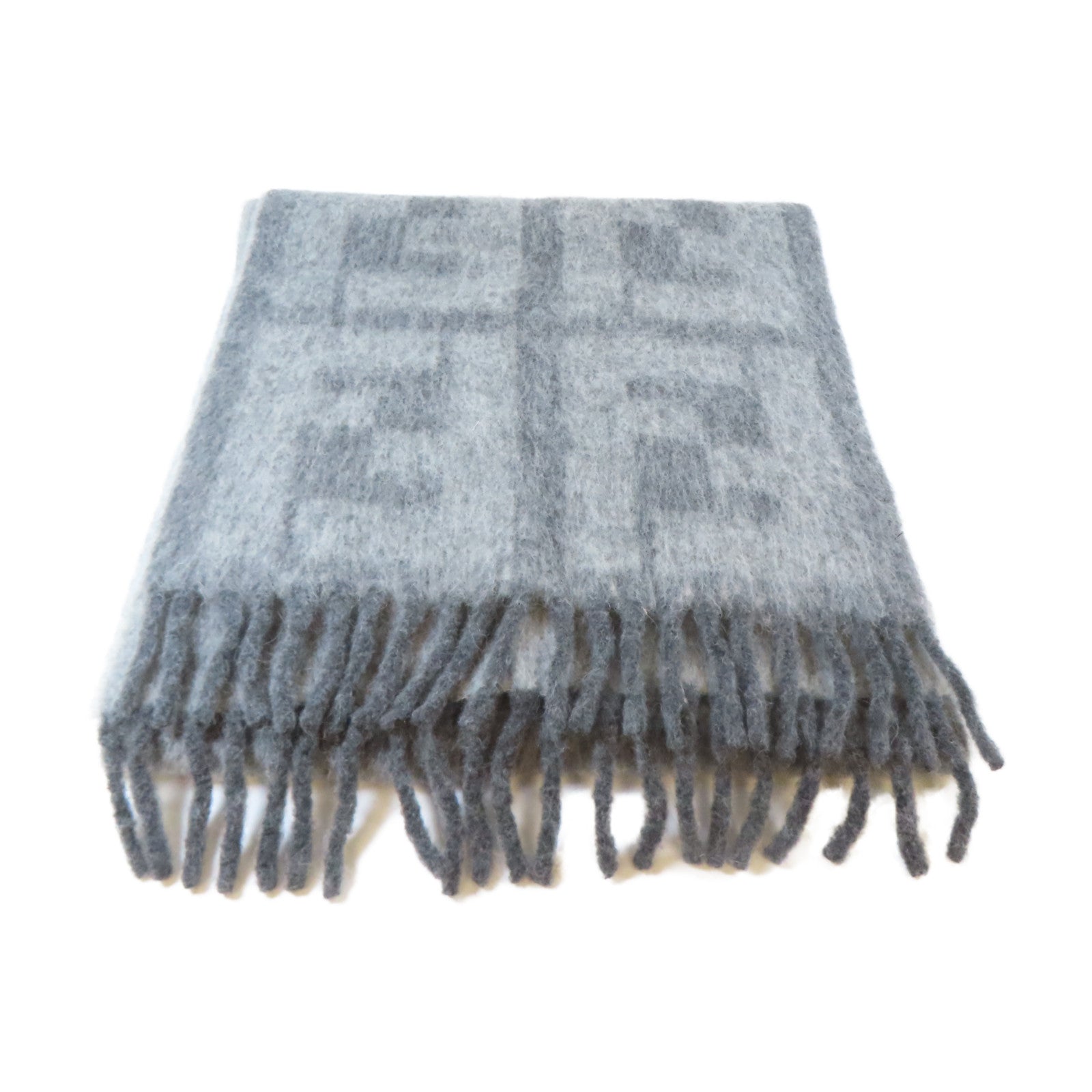 FENDI 羊駝毛Scarf 45x120cm項巾灰色