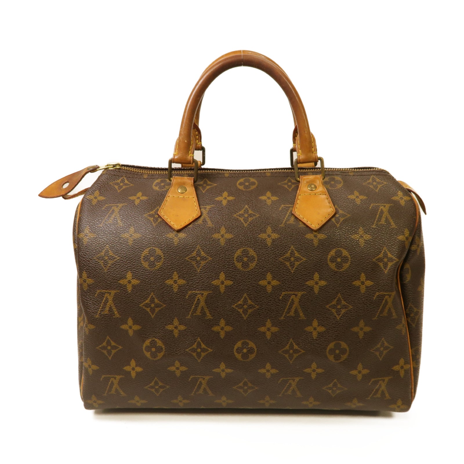LOUIS VUITTON Monogram Speedy 30金扣手挽袋棕色