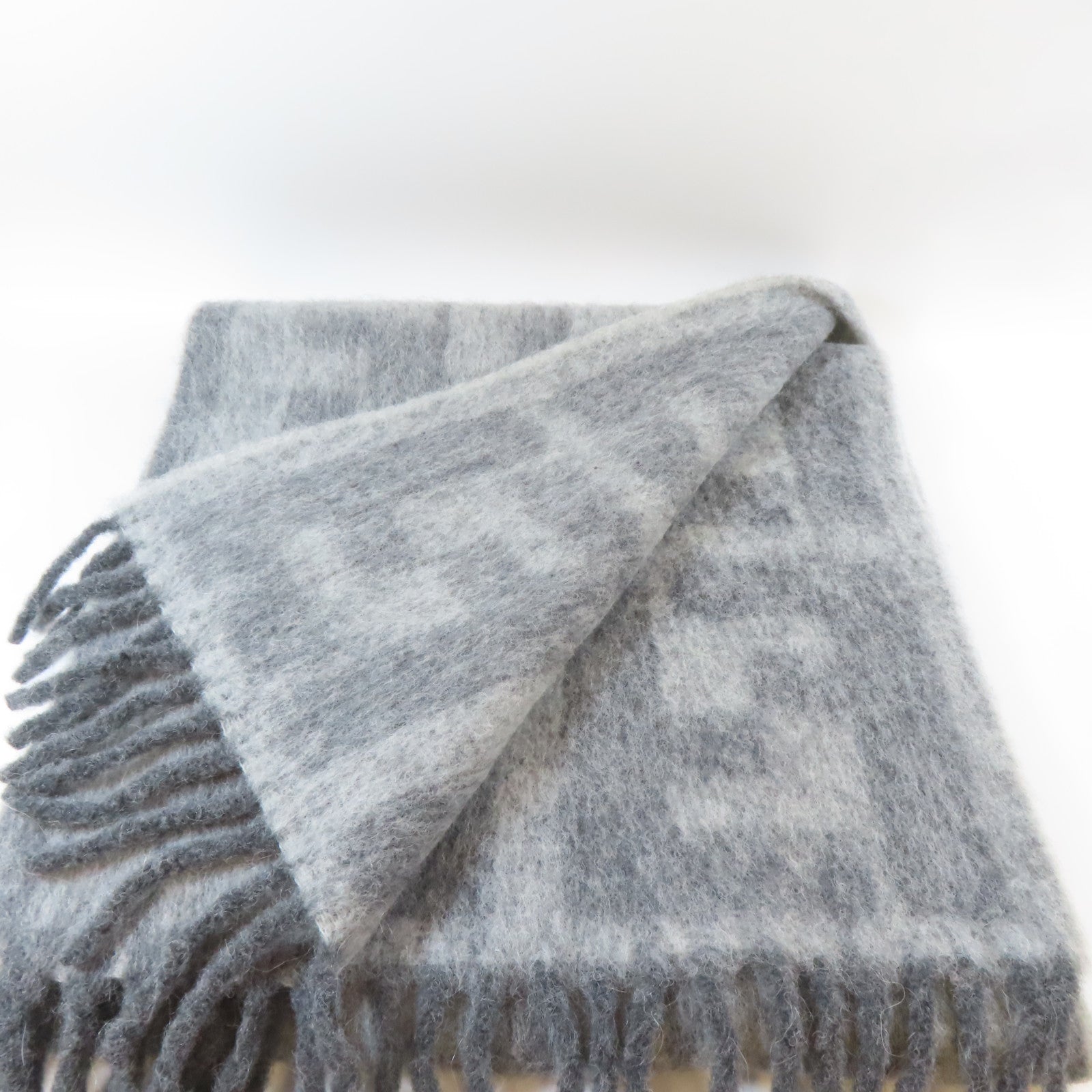 FENDI 羊駝毛Scarf 45x120cm項巾灰色
