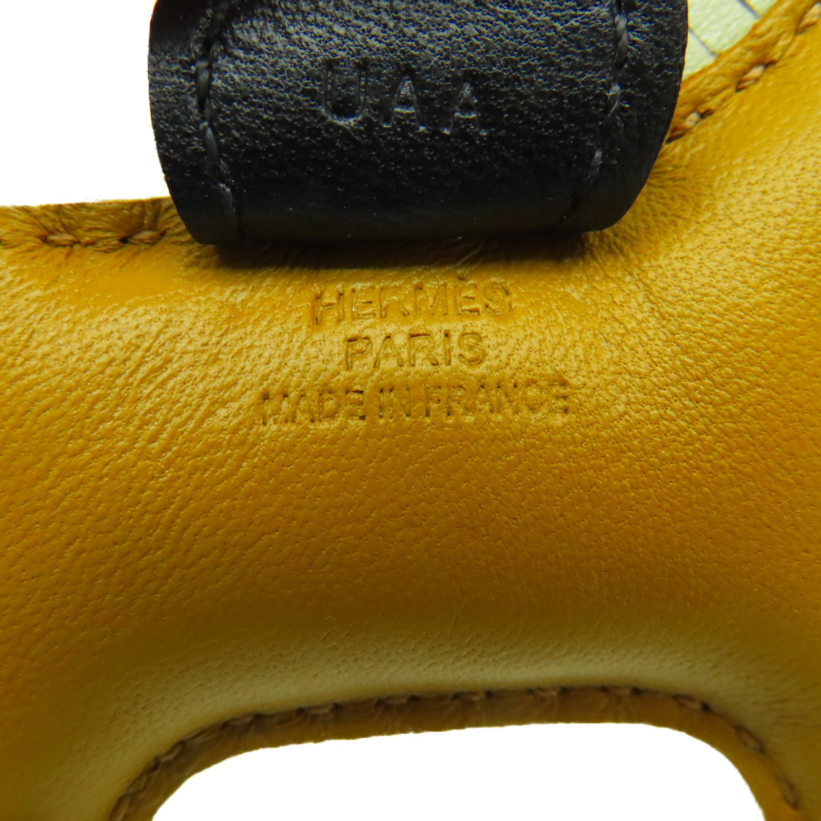 HERMES Clemence皮革Rodeo PM掛飾啡色/黑色/米色