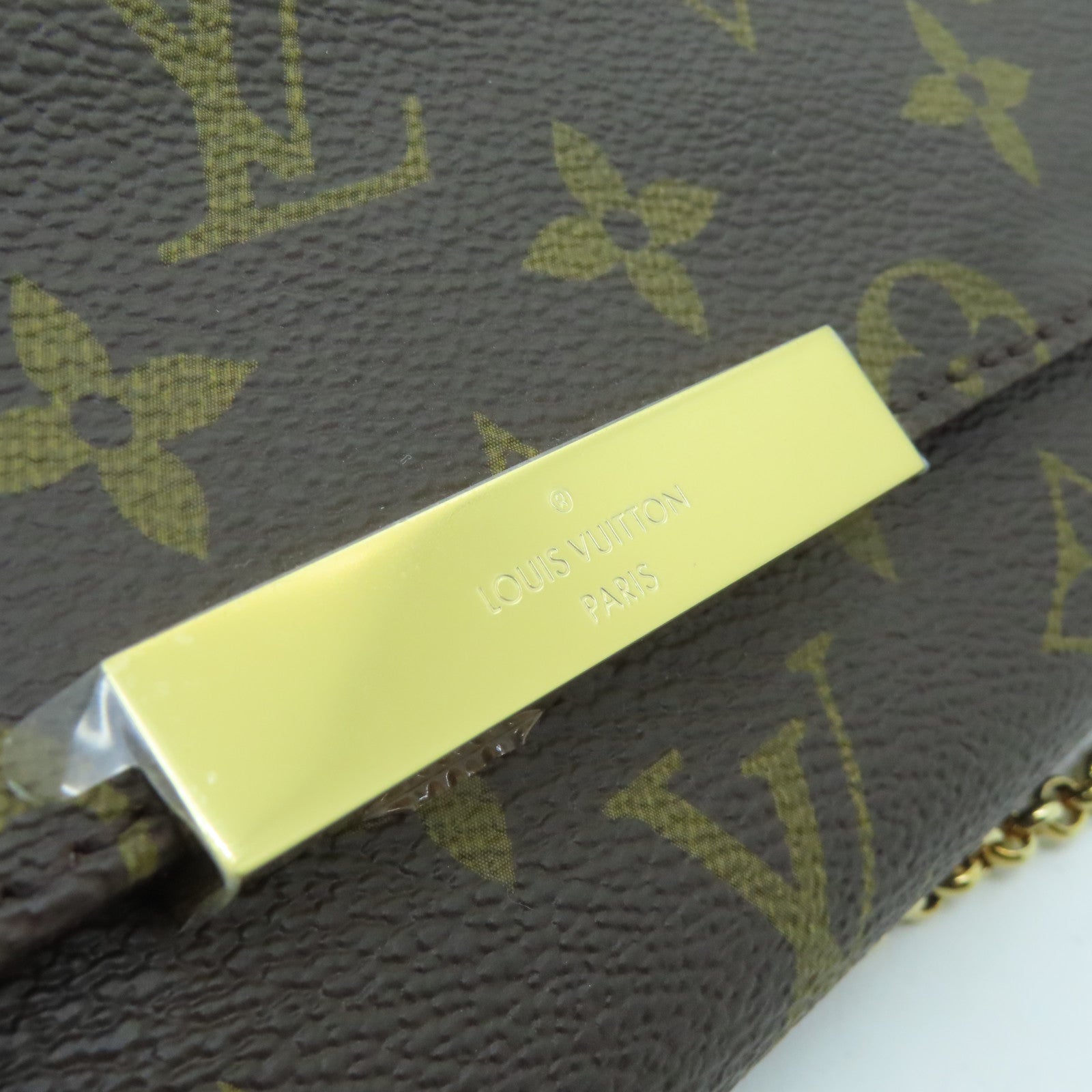 LOUIS VUITTON Monogram Favorite PM金扣肩背袋啡色
