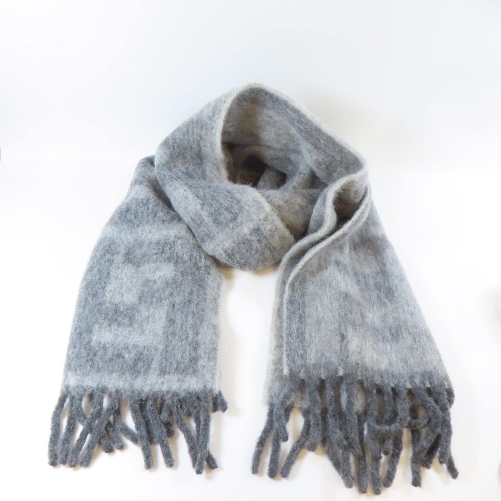 FENDI 羊駝毛Scarf 45x120cm項巾灰色
