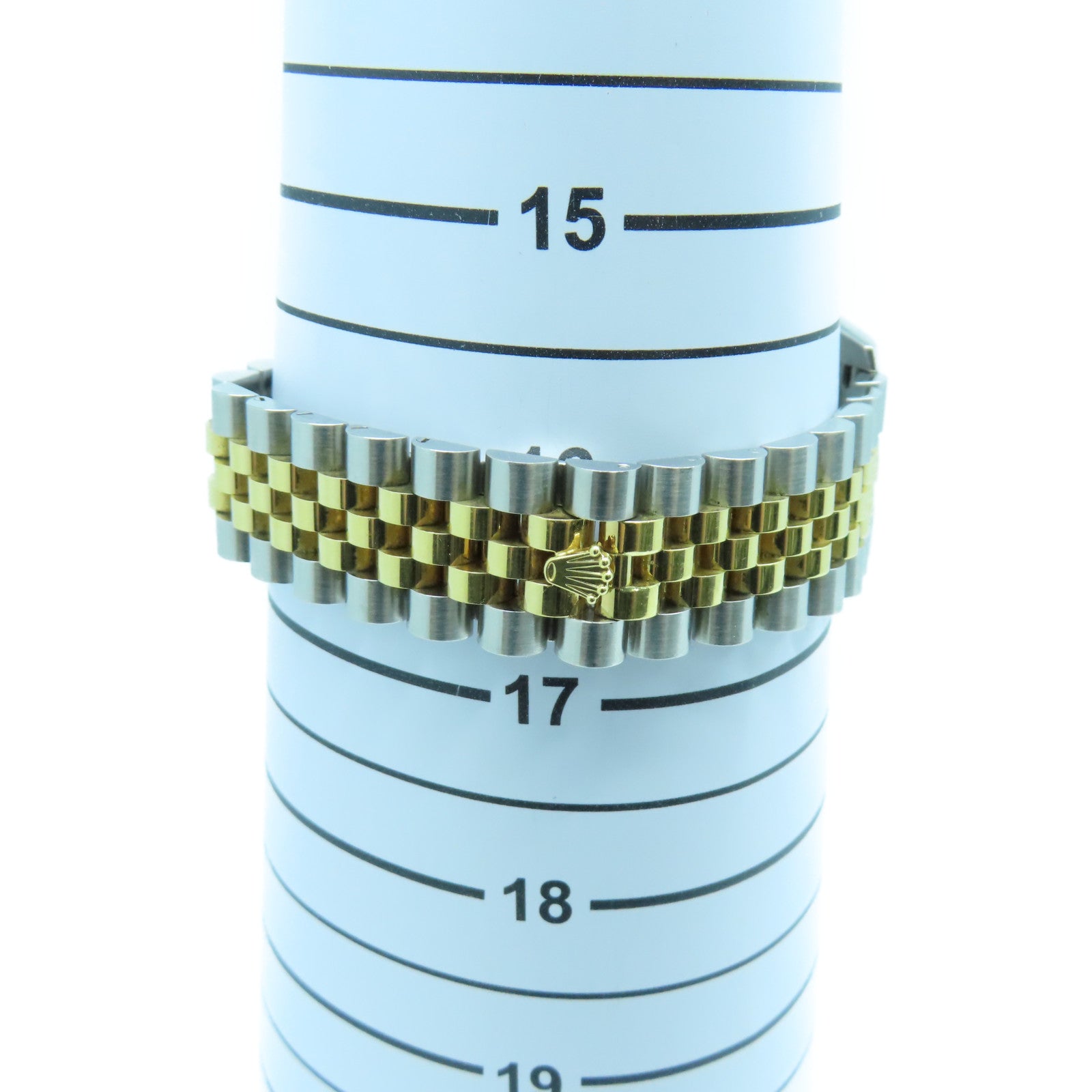ROLEX Datejust不鏽鋼/18K黃金鑽石手錶自動機芯銀色