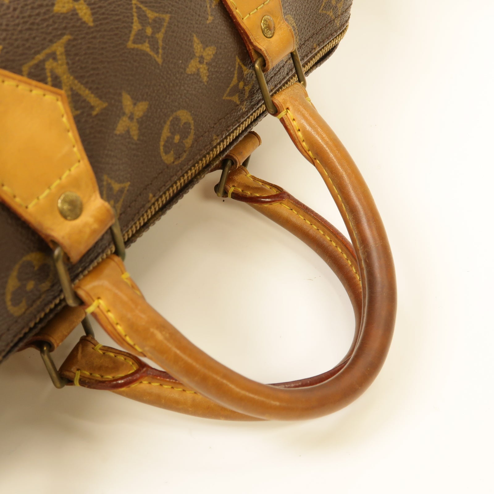 LOUIS VUITTON Monogram Speedy 30金扣手挽袋棕色
