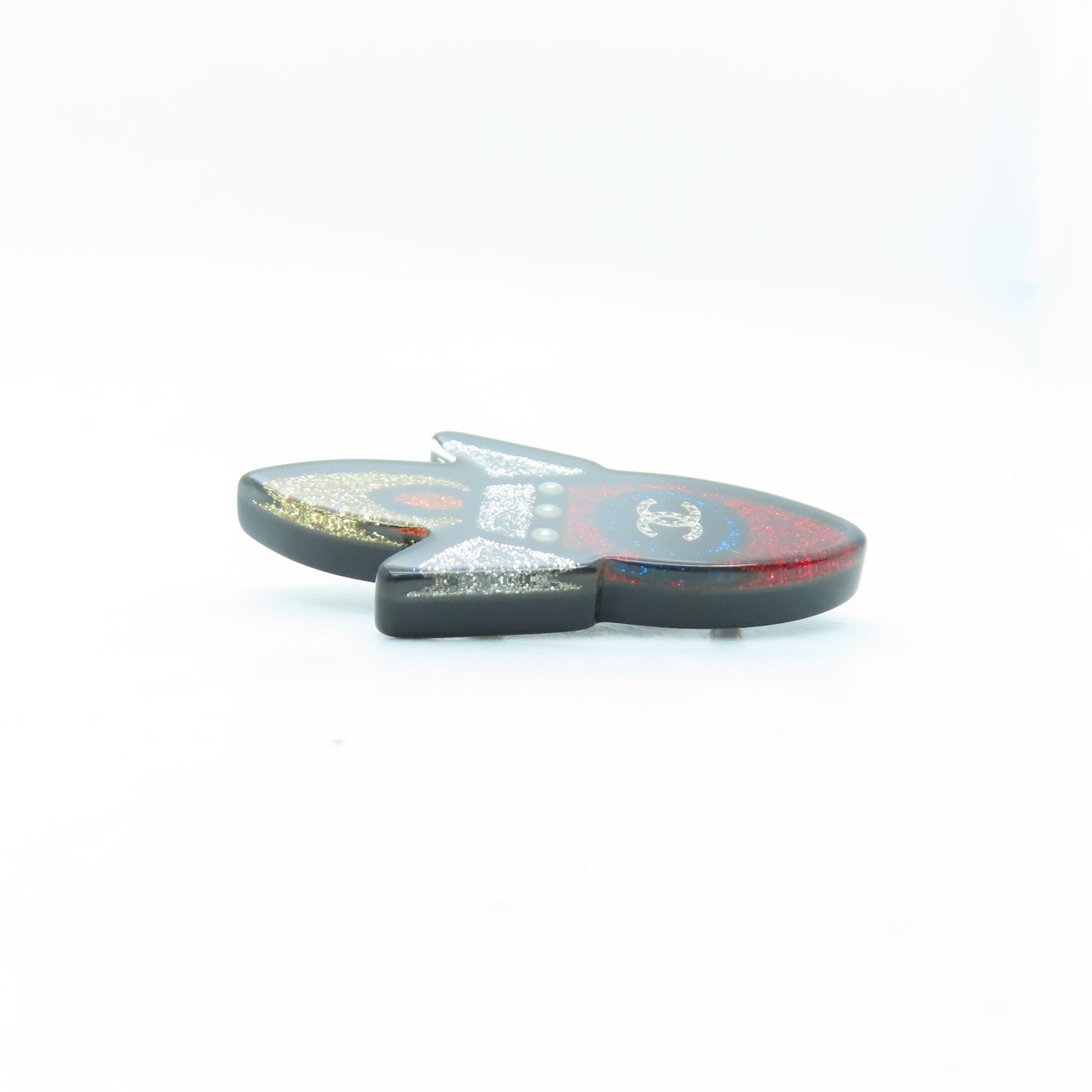 CHANEL Metal Rocket Brooch Silver Buckle Brooch Multicolor