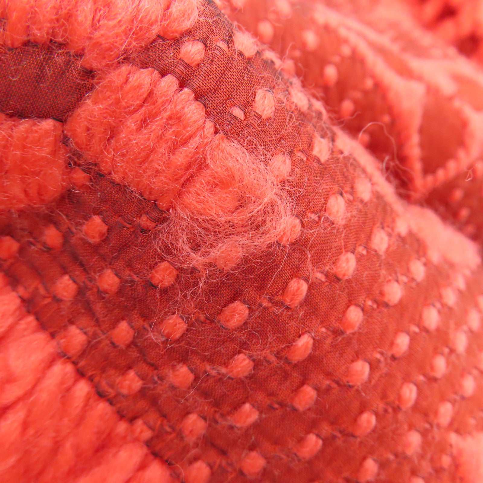 LOUIS VUITTON Wool/Silk Muffler颈巾橙红色
