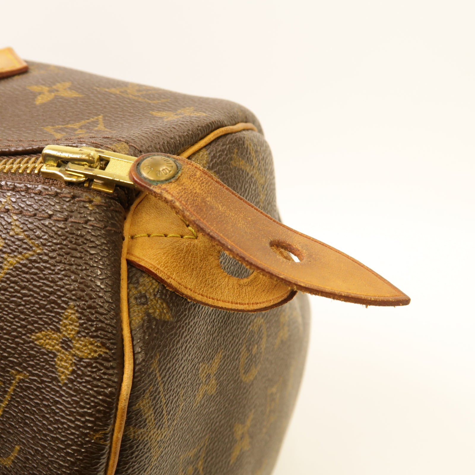 LOUIS VUITTON Monogram Speedy 30金扣手挽袋棕色
