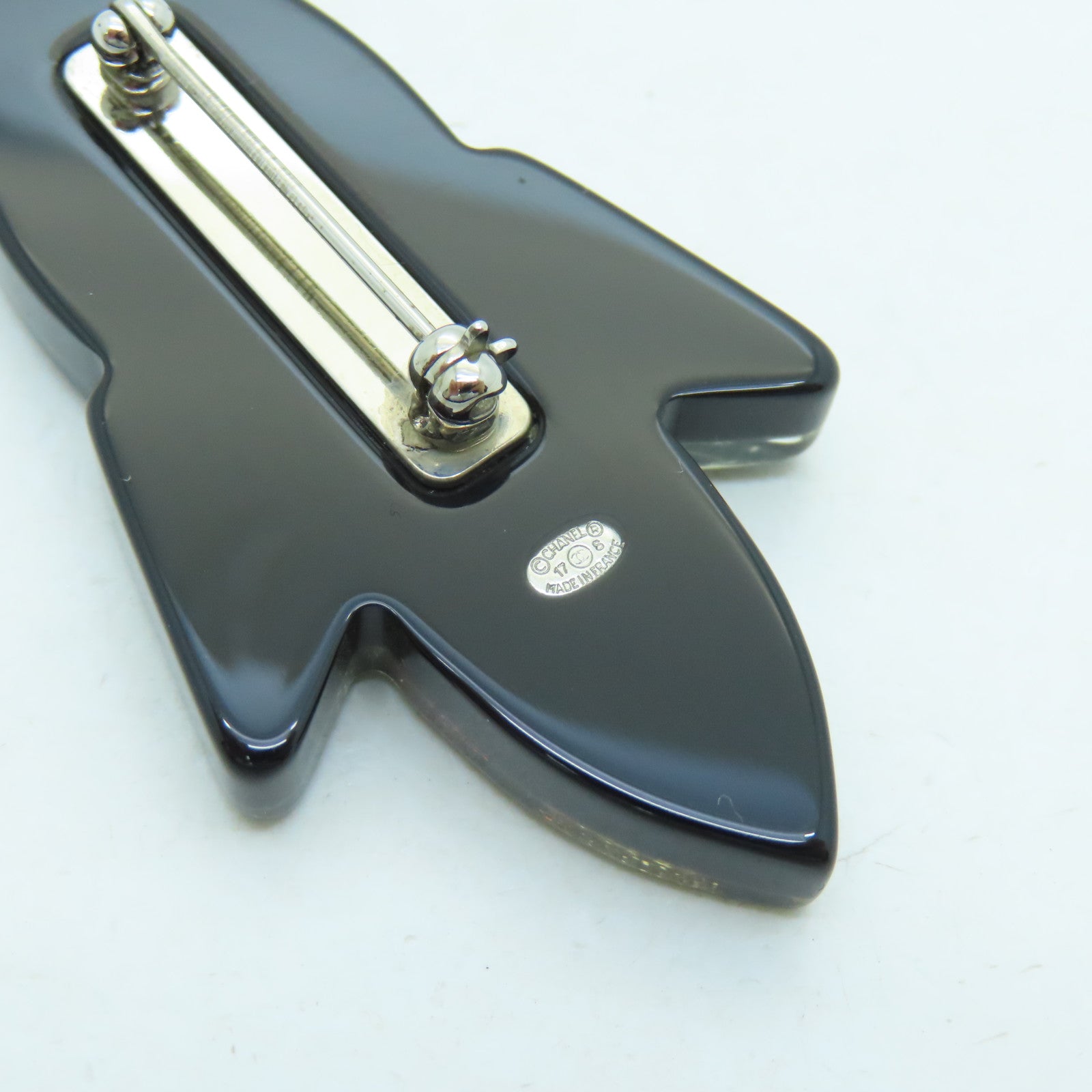 CHANEL Metal Rocket Brooch Silver Buckle Brooch Multicolor