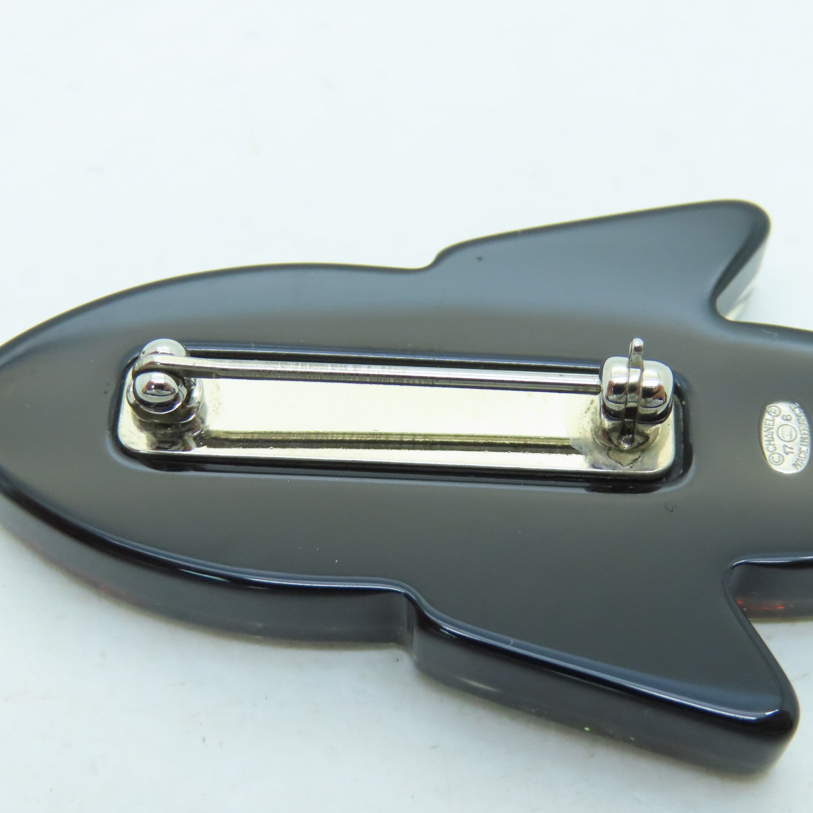 CHANEL Metal Rocket Brooch Silver Buckle Brooch Multicolor
