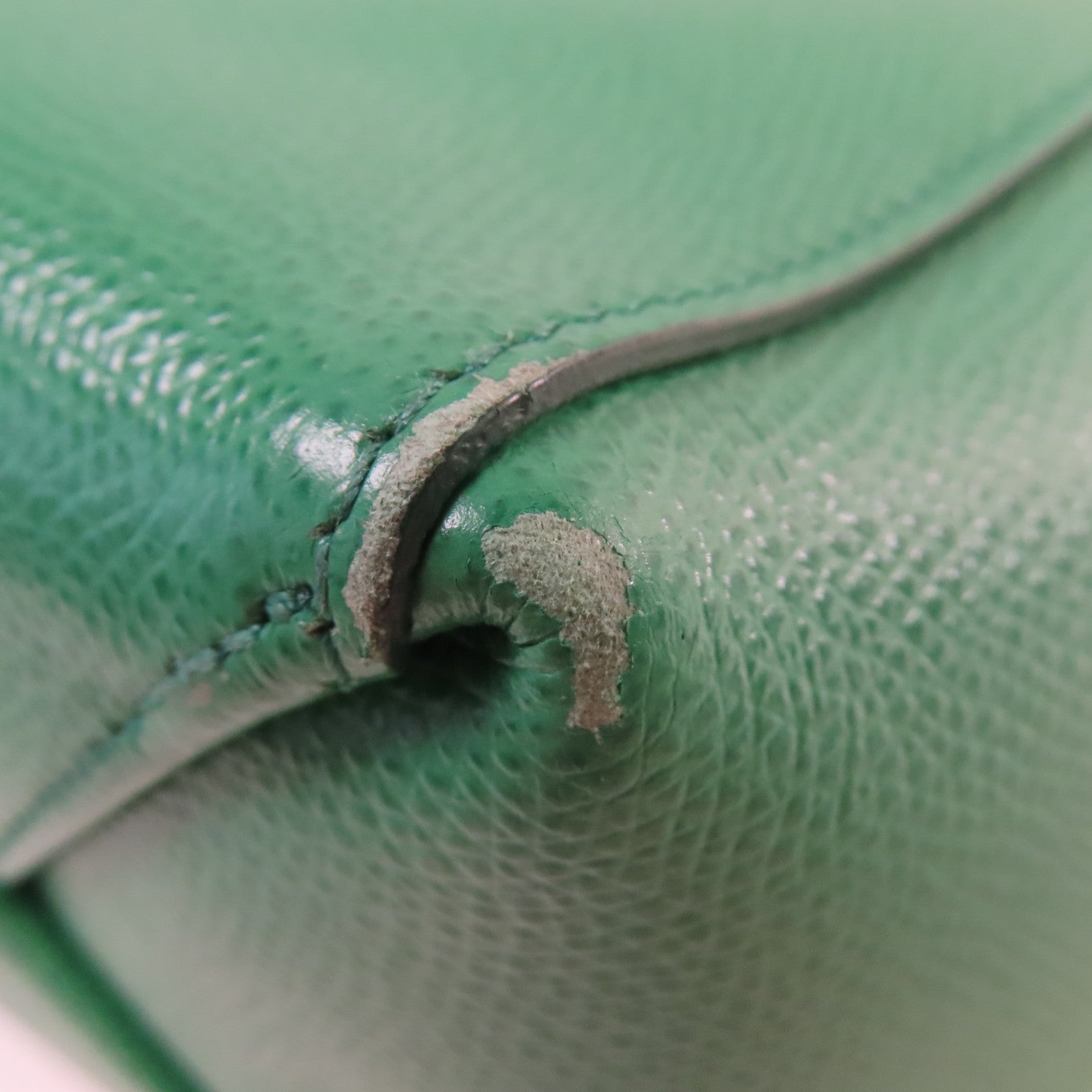 CELINE 牛皮皮革Cabas Vertical 2Way Shoulder Bag手挽肩背兩用袋灰色/綠色