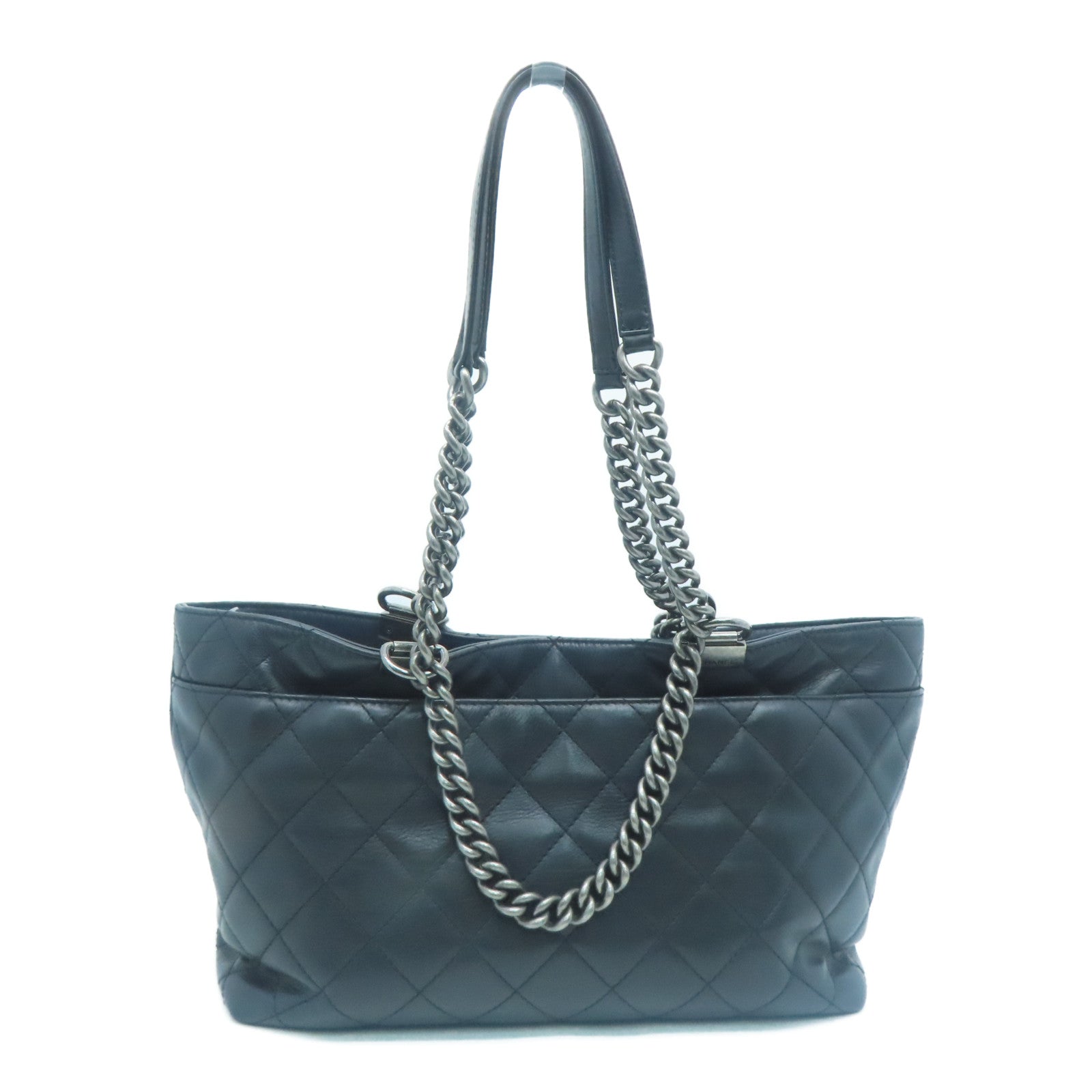 CHANEL [Sharp Discount] Lingge Cowhide Leather 2 Way Shoulder Silver Buckle Handle Shoulder Back Dual-purpose Bag Black
