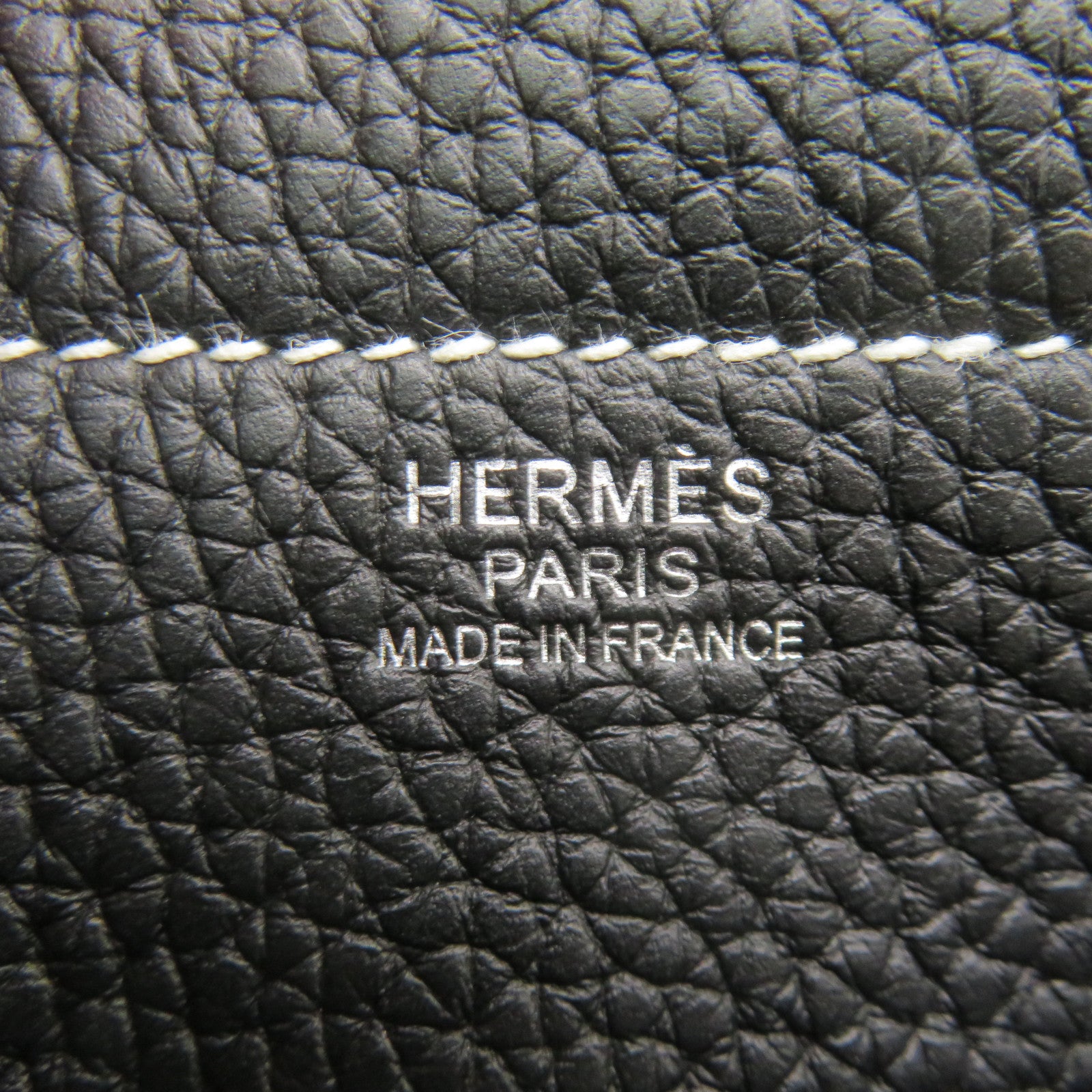 HERMES Clemence皮革Cabasellier 46 Shoulder Bag肩背袋黑色