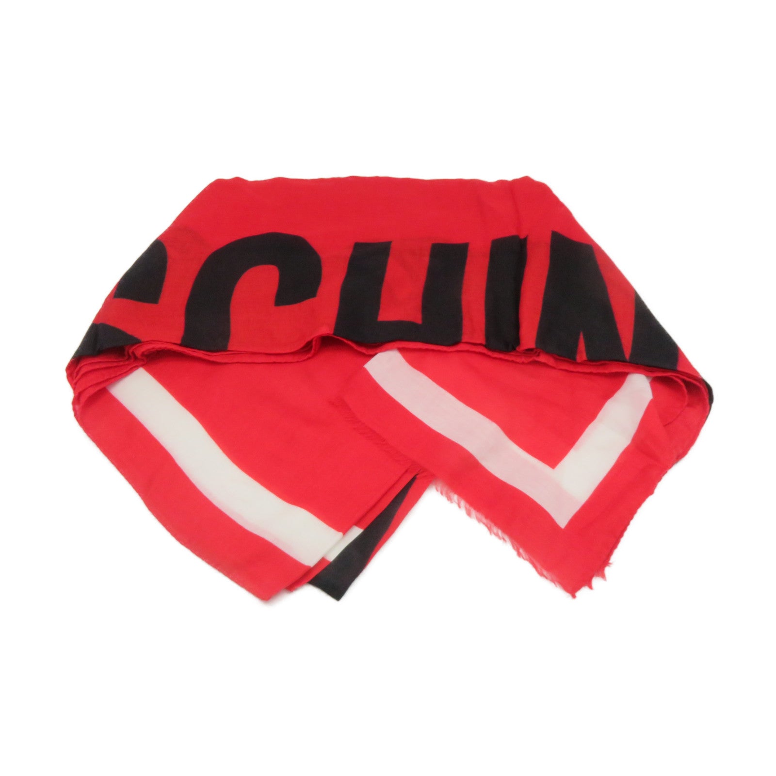 MOSCHINO 羊绒/莫代尔纤维Scarf丝巾红色/黑色/白色