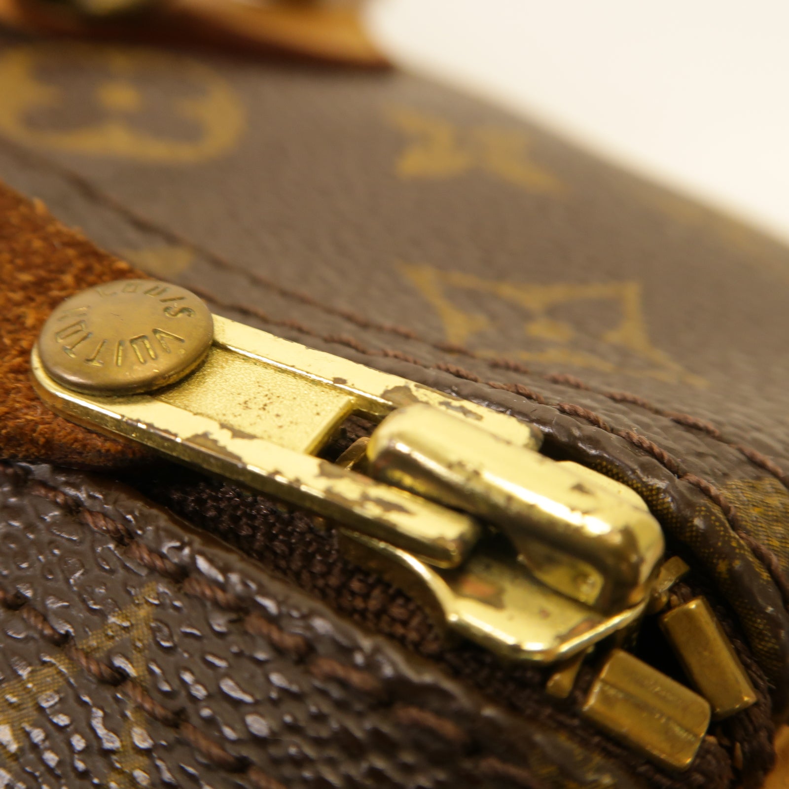 LOUIS VUITTON Monogram Speedy 30金扣手挽袋棕色