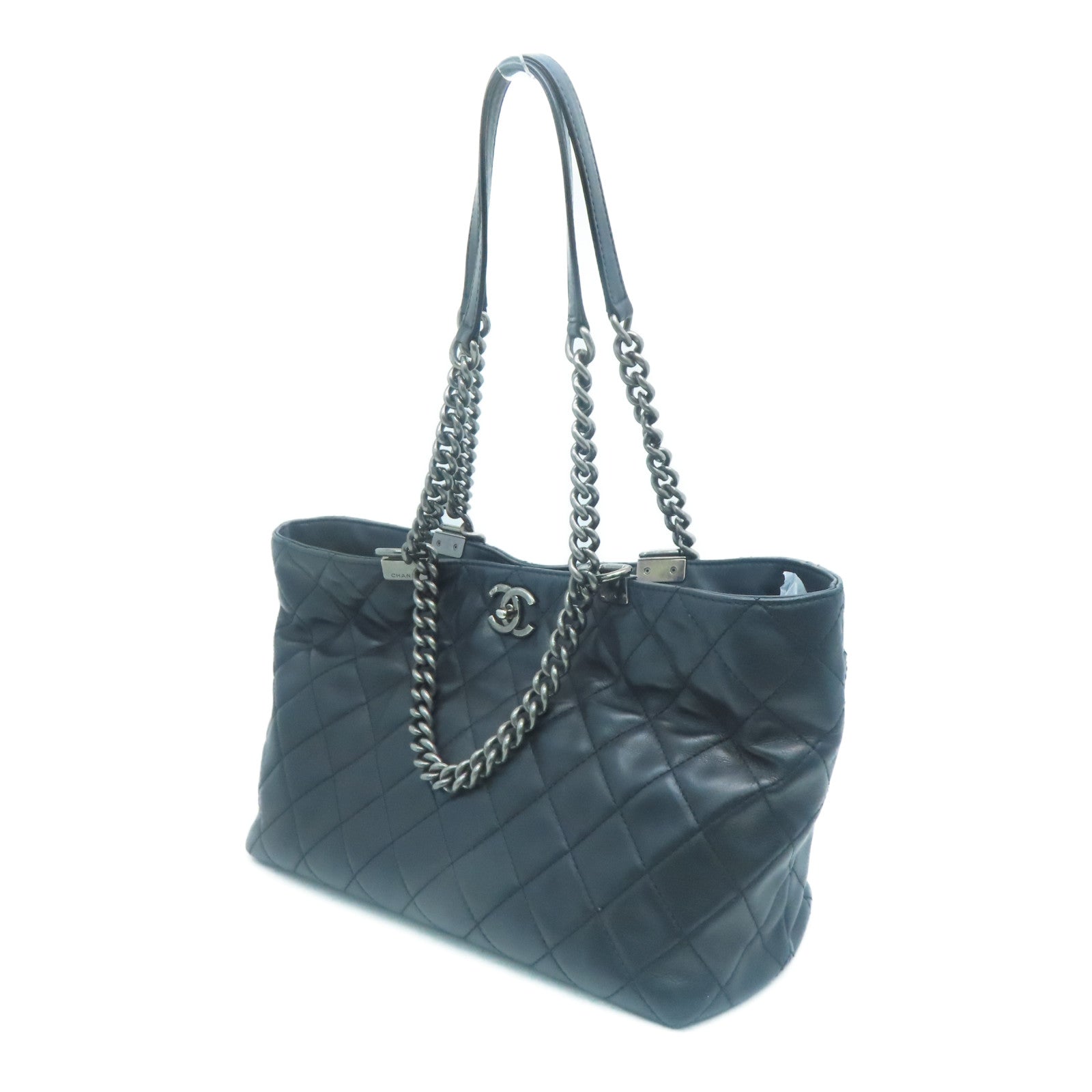 CHANEL [Sharp Discount] Lingge Cowhide Leather 2 Way Shoulder Silver Buckle Handle Shoulder Back Dual-purpose Bag Black