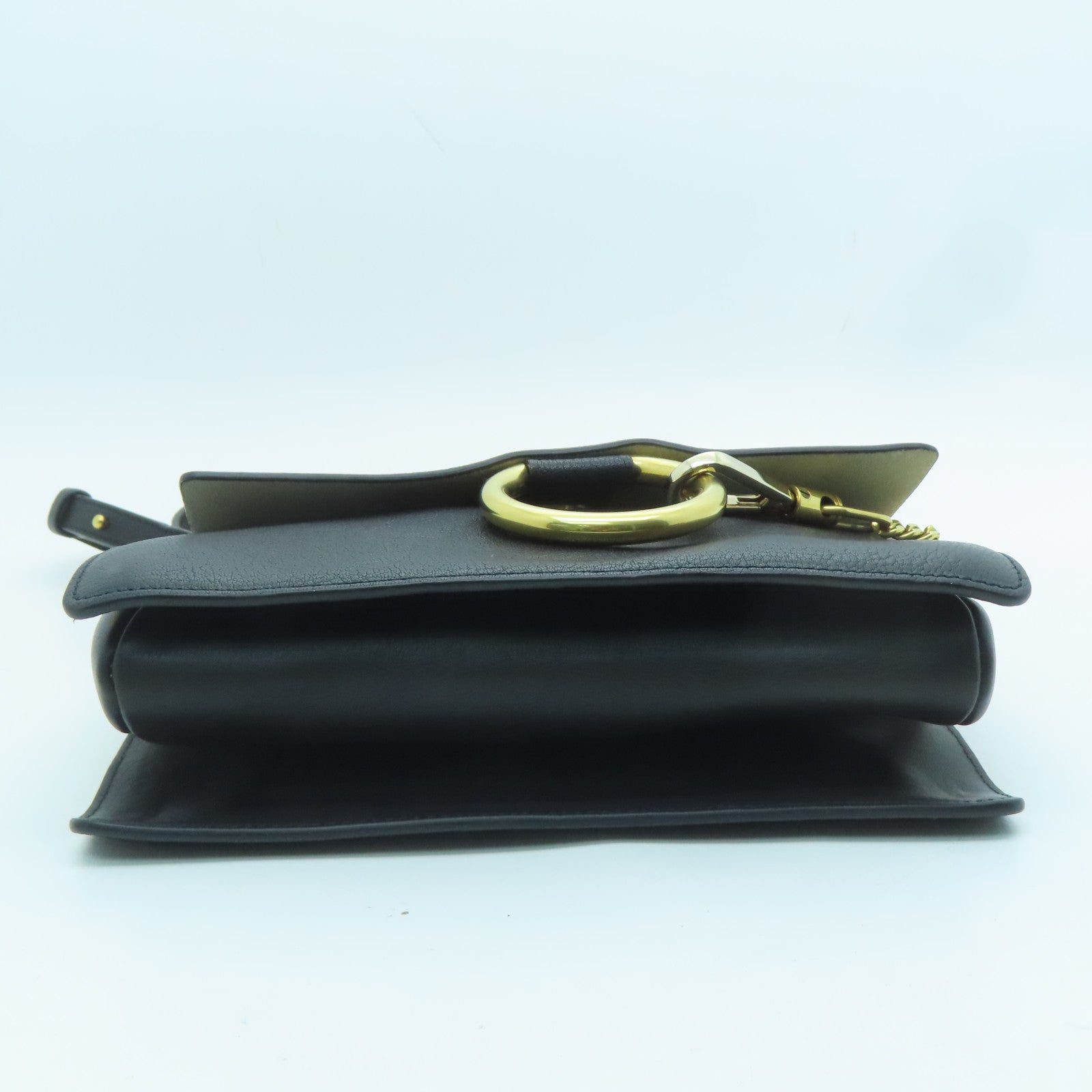 Chloe leather Faye Shoulder Bag gold buckle shoulder bag black