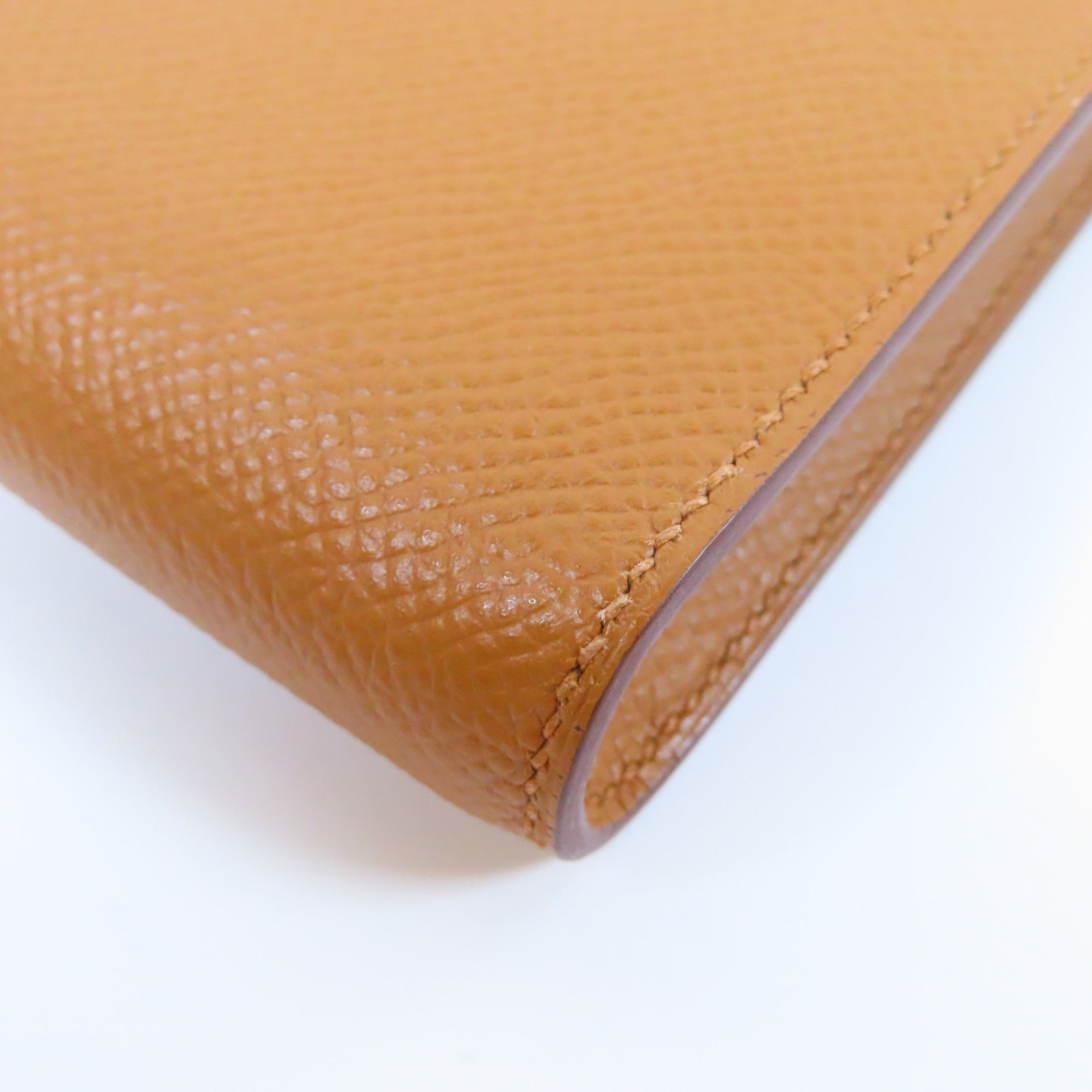 HERMES Epsom皮革Clic 16金扣肩背袋Gold經典駝色
