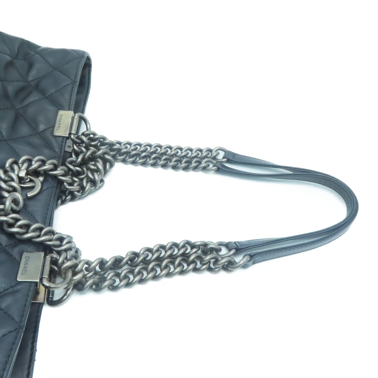 CHANEL [Sharp Discount] Lingge Cowhide Leather 2 Way Shoulder Silver Buckle Handle Shoulder Back Dual-purpose Bag Black
