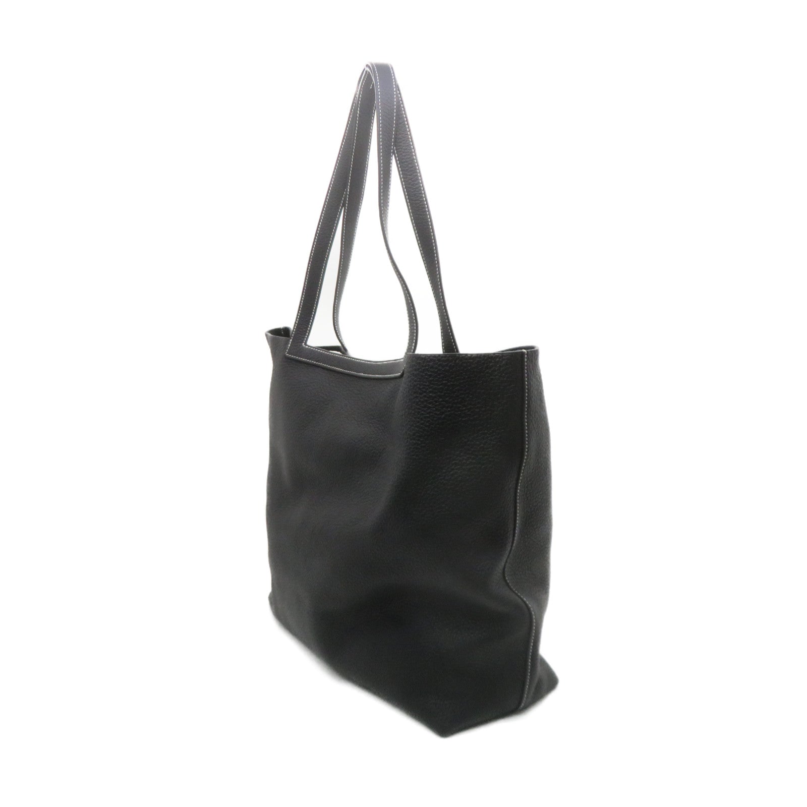 HERMES Clemence皮革Cabasellier 46 Shoulder Bag肩背袋黑色