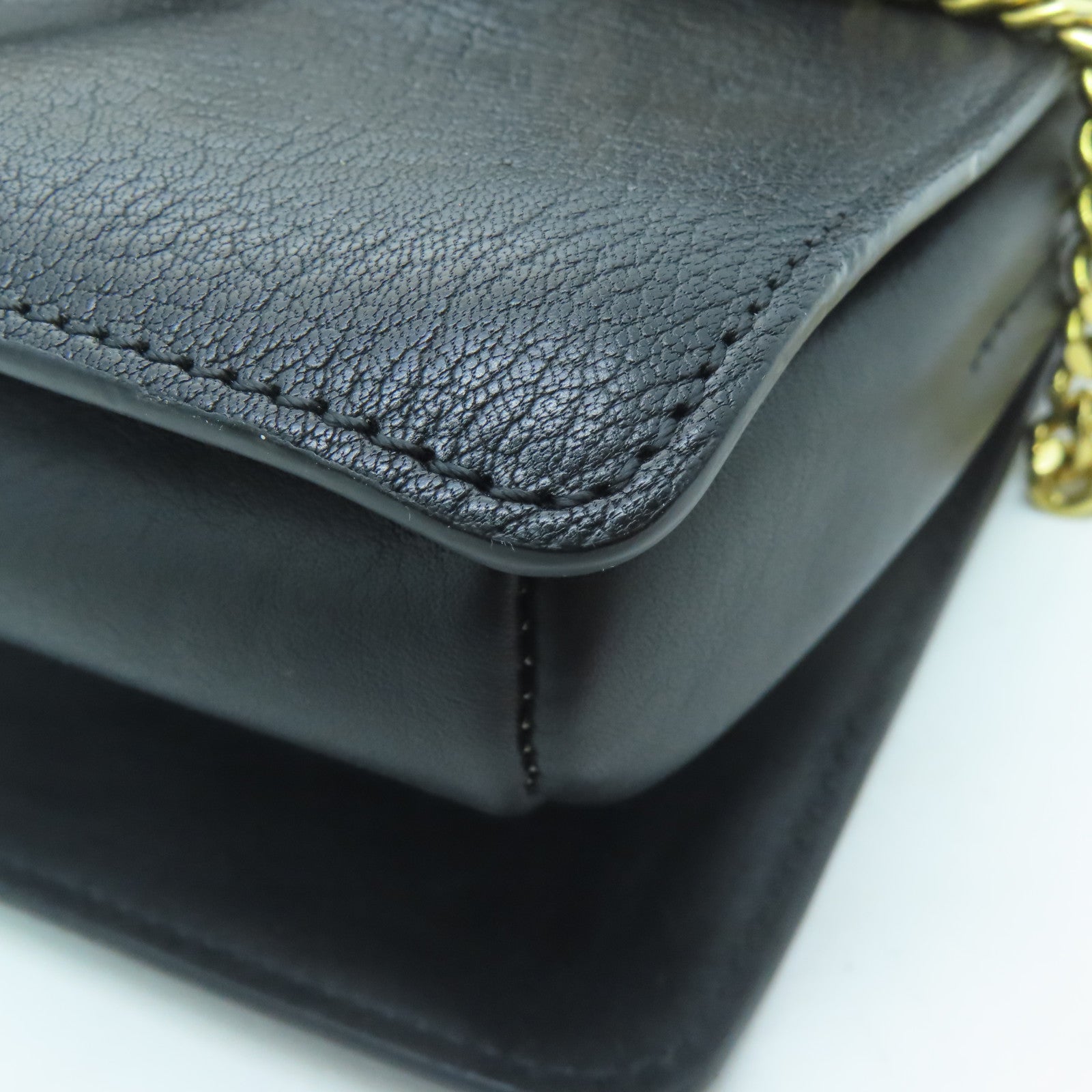 Chloe leather Faye Shoulder Bag gold buckle shoulder bag black
