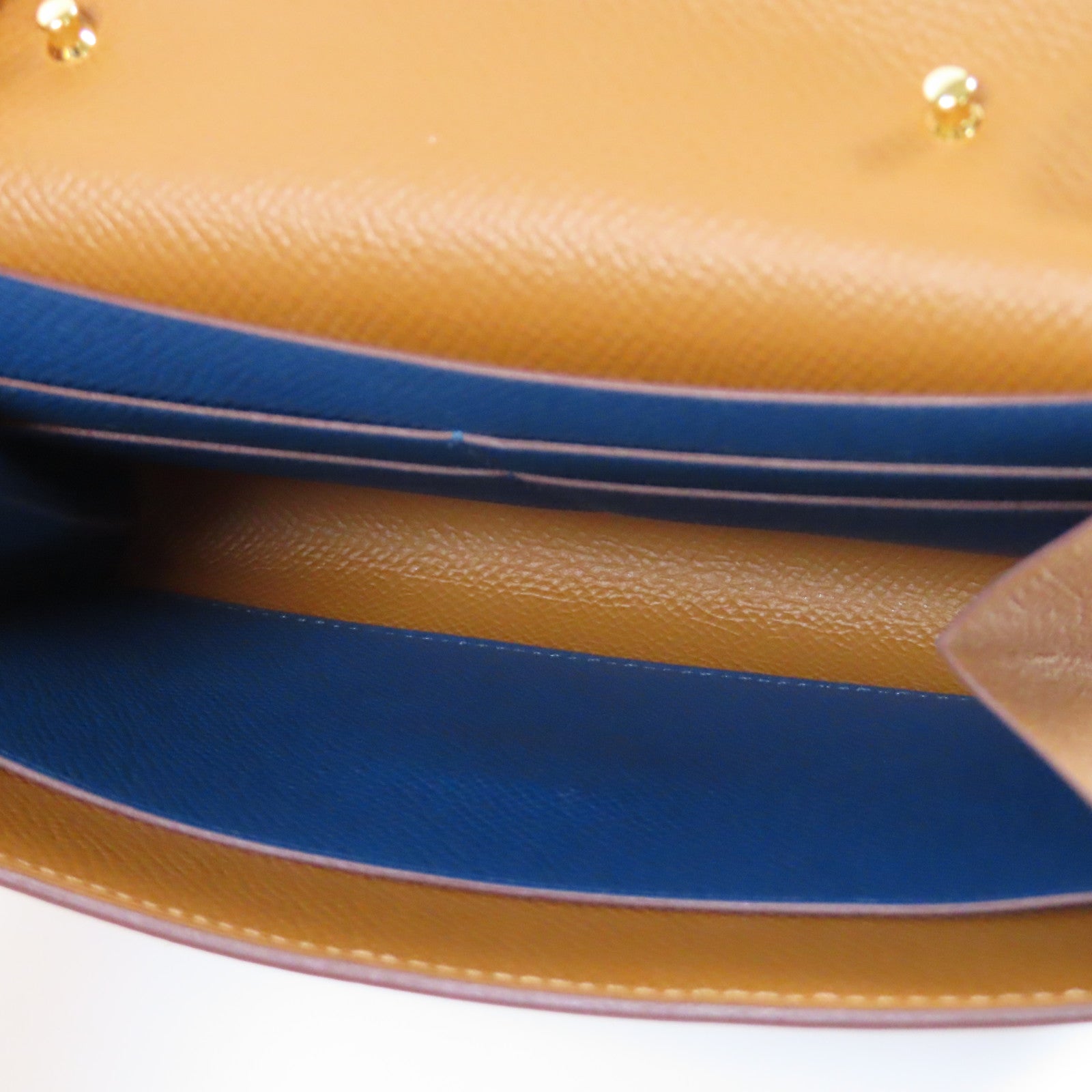 HERMES Epsom皮革Clic 16金扣肩背袋Gold經典駝色