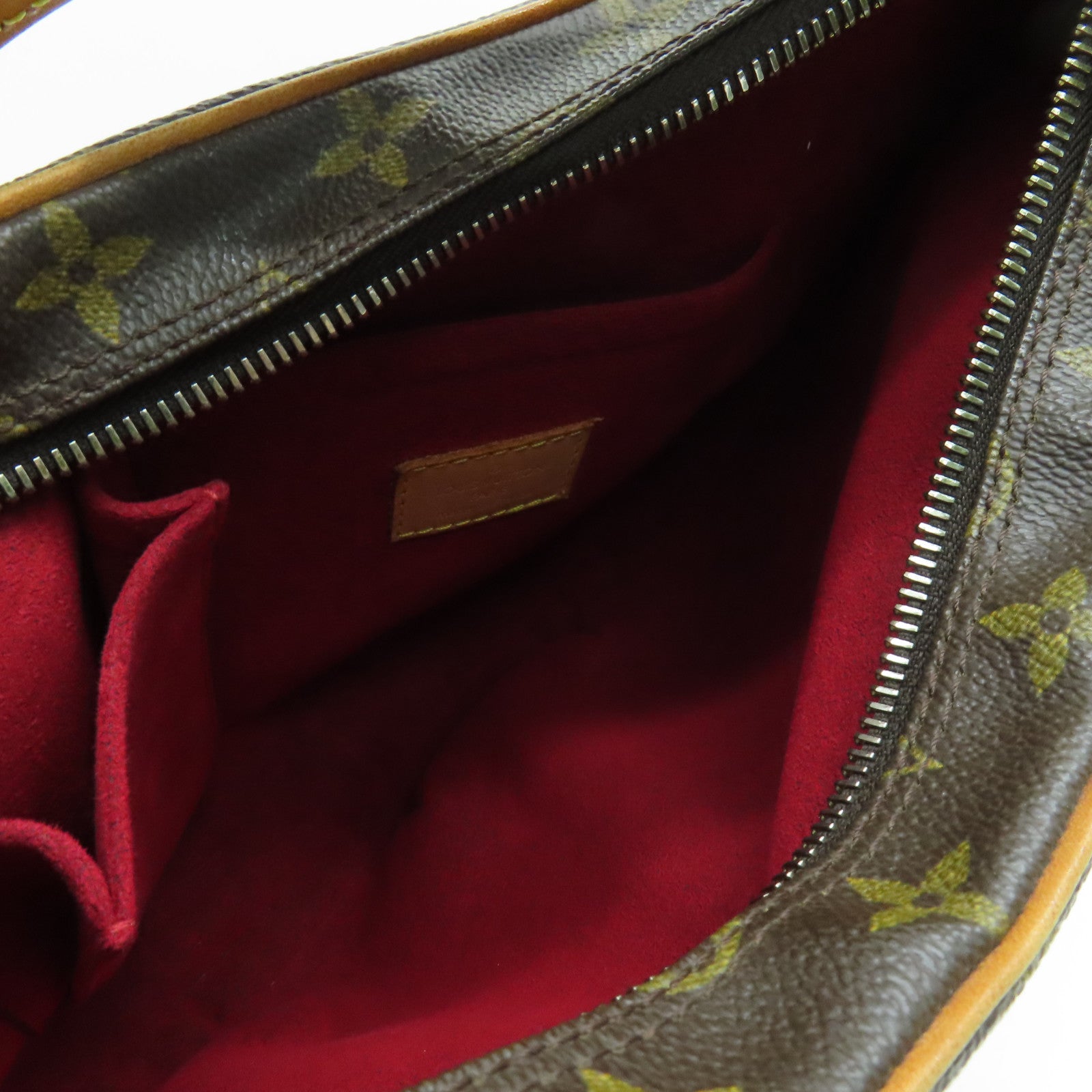 LOUIS VUITTON Monogram Pochette Crossant手挽袋/肩背袋啡色