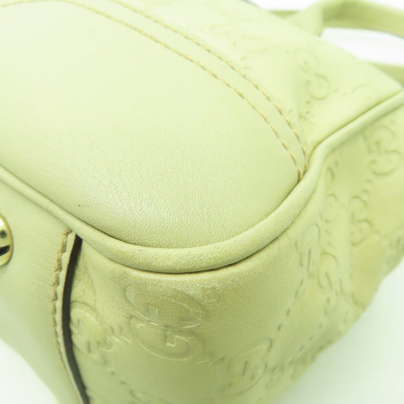 GUCCI 牛皮皮革Shoulder Bag金扣肩背袋白色