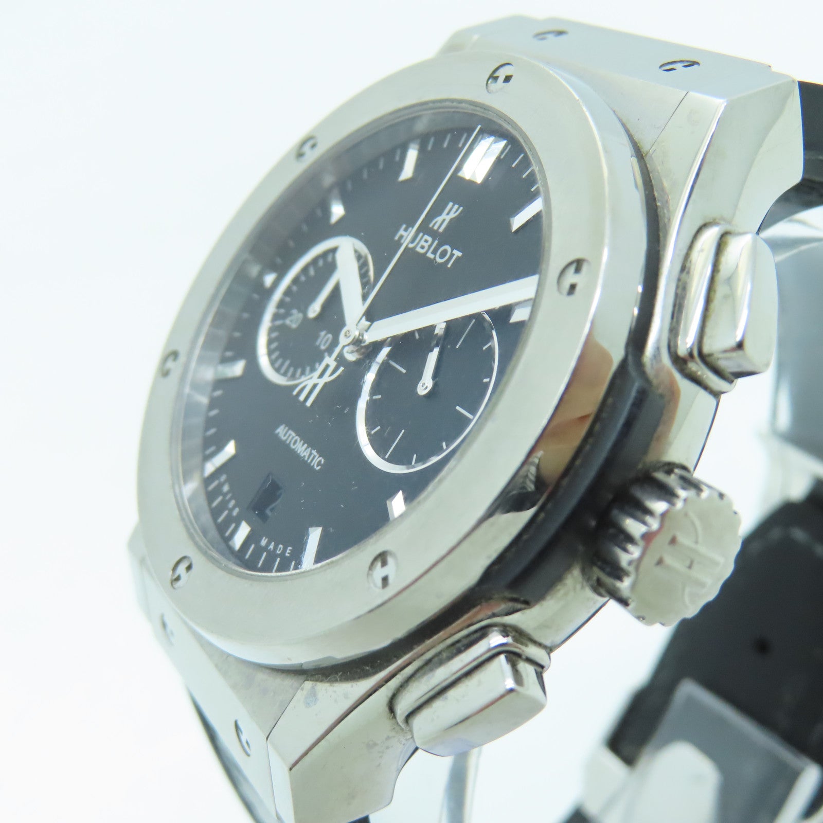 HUBLOT Titanium Classic Fusion Stainless Steel Watch Automatic Movement Black