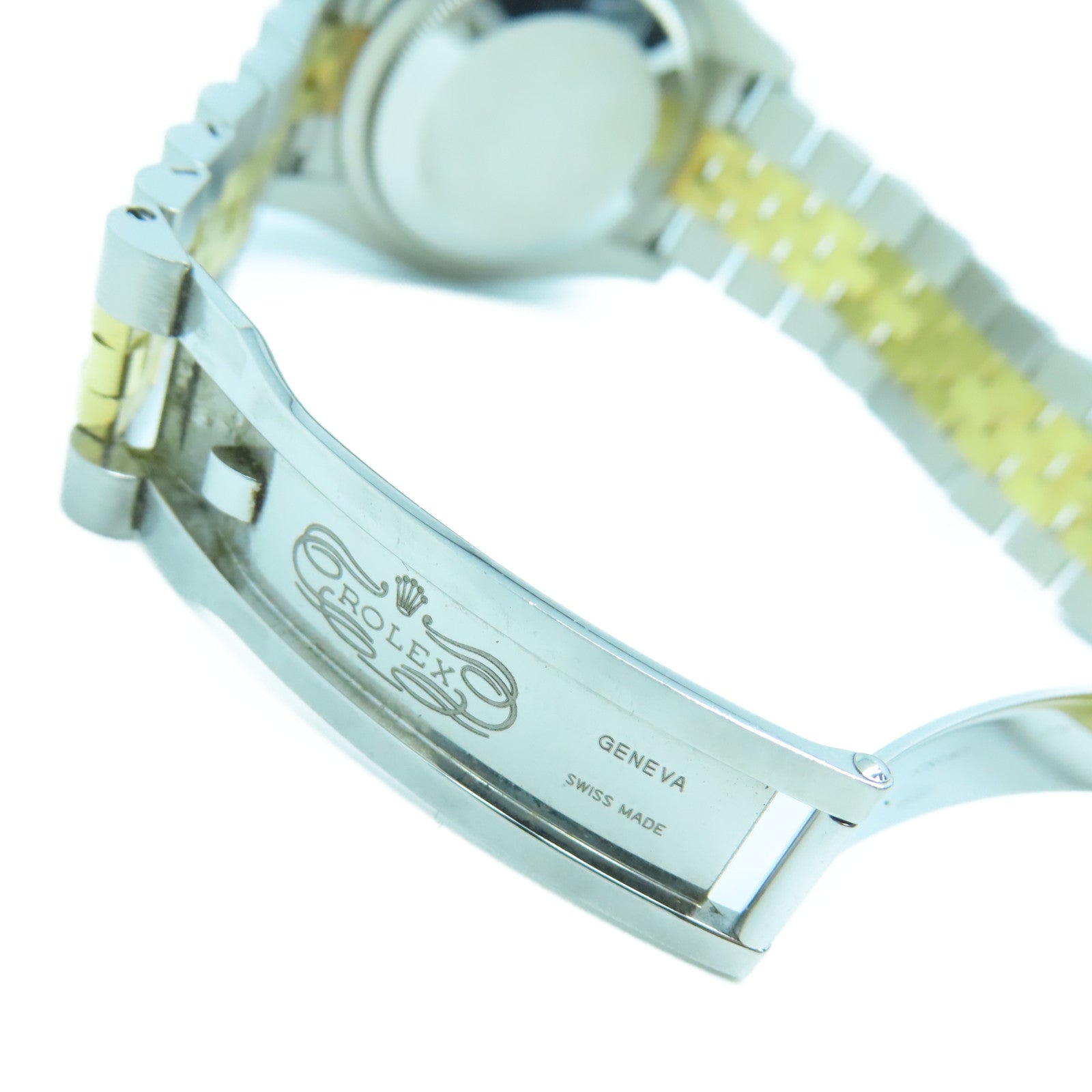 ROLEX Datejust不鏽鋼/18K黃金鑽石手錶自動機芯銀色