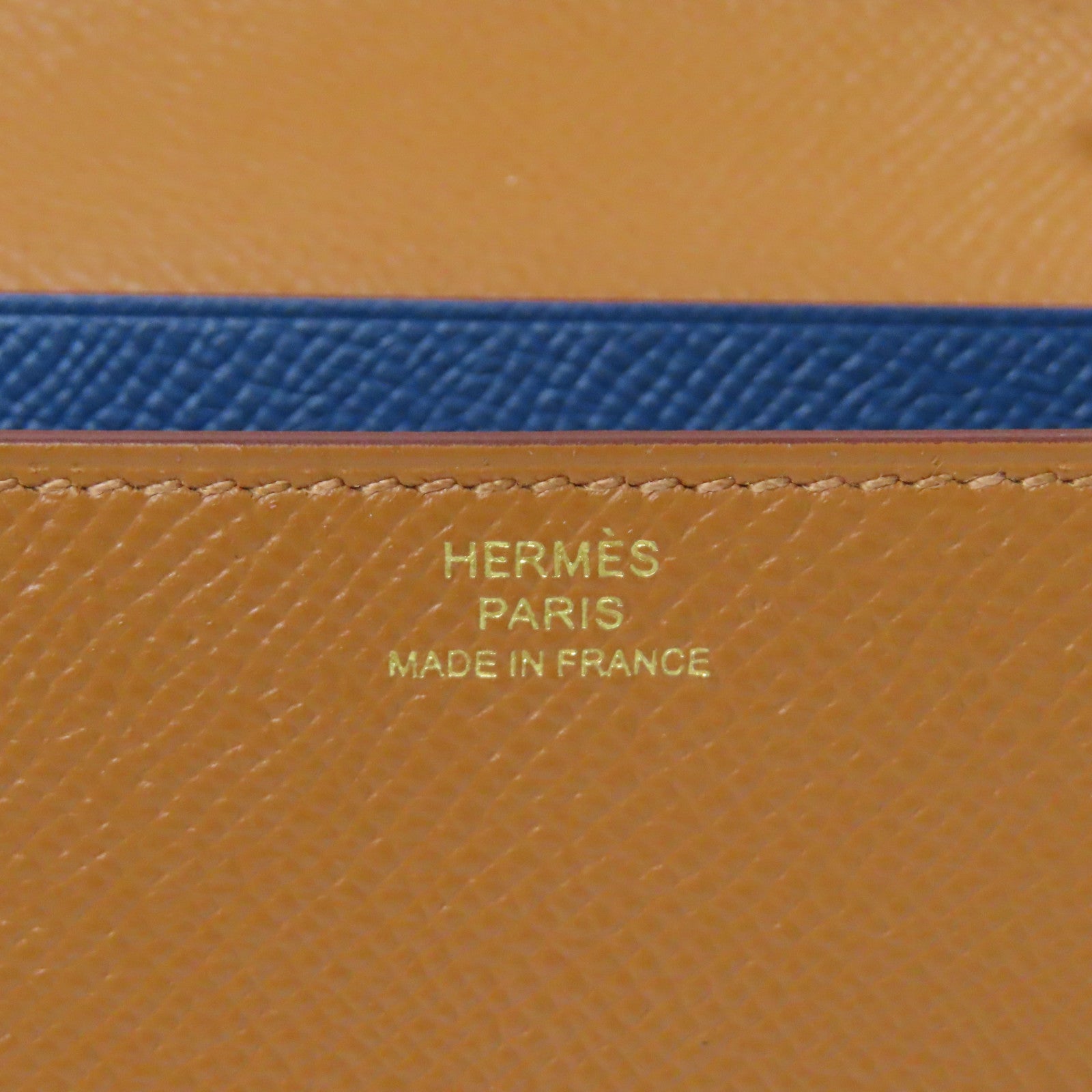 HERMES Epsom皮革Clic 16金扣肩背袋Gold經典駝色