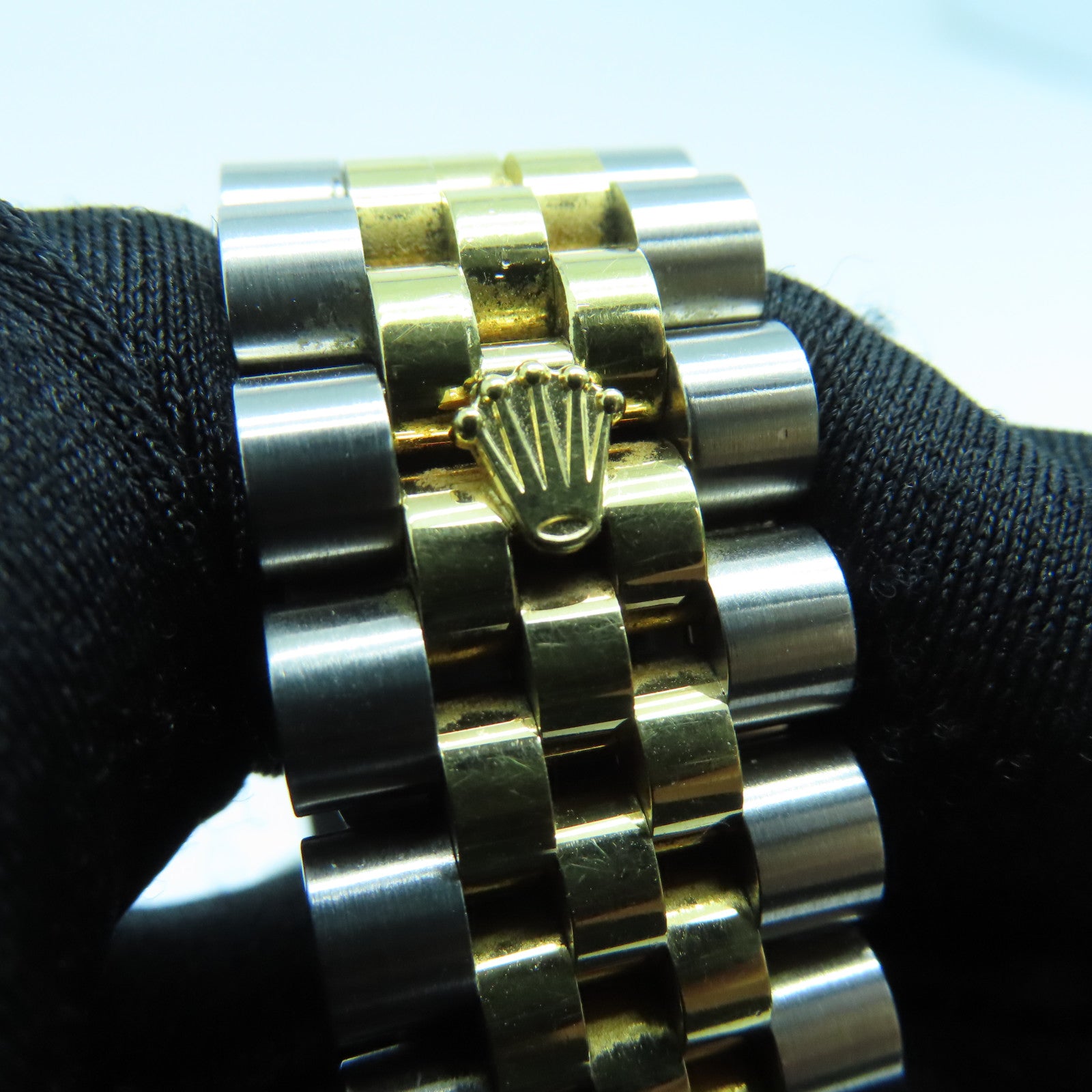 ROLEX Datejust不鏽鋼/18K黃金鑽石手錶自動機芯銀色