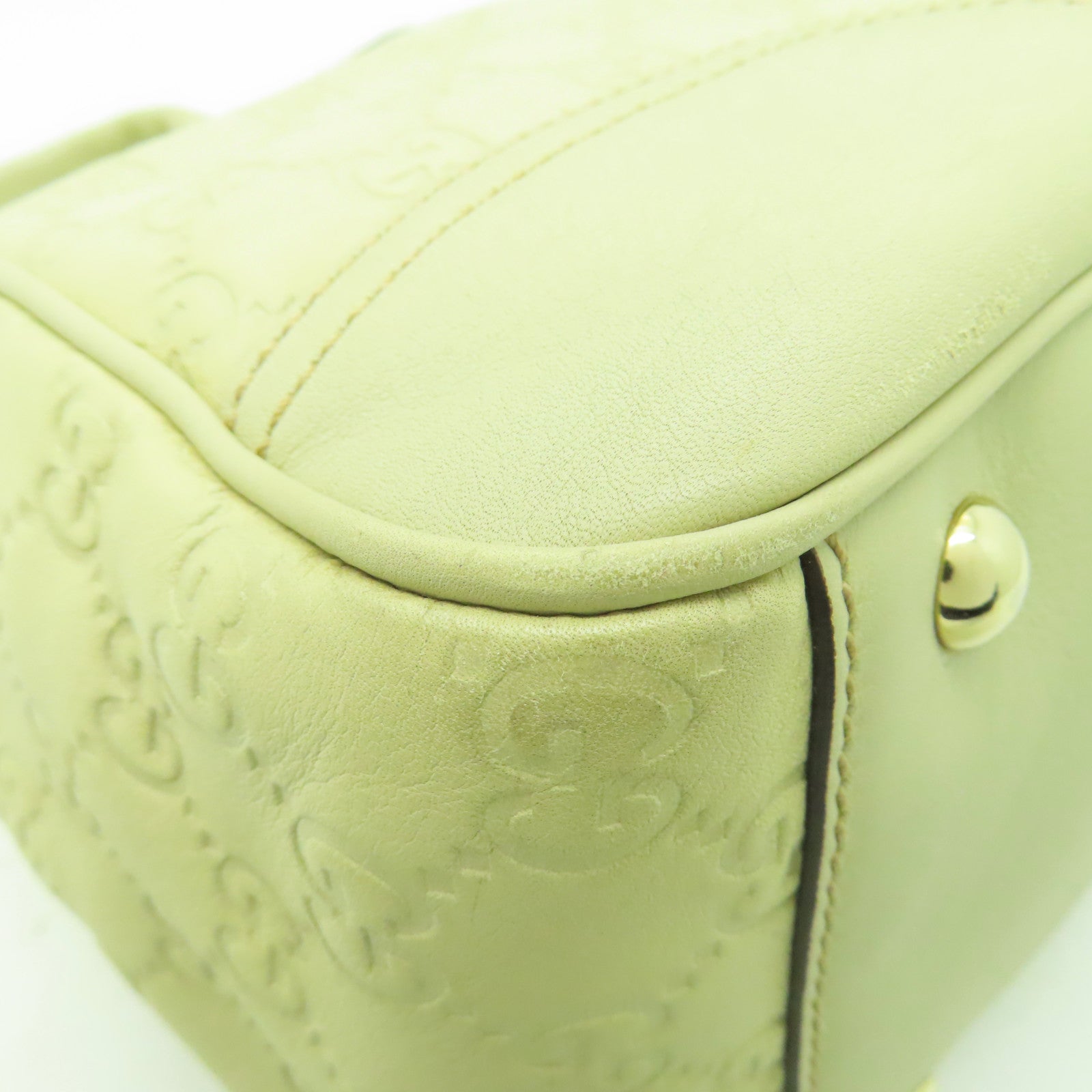 GUCCI 牛皮皮革Shoulder Bag金扣肩背袋白色